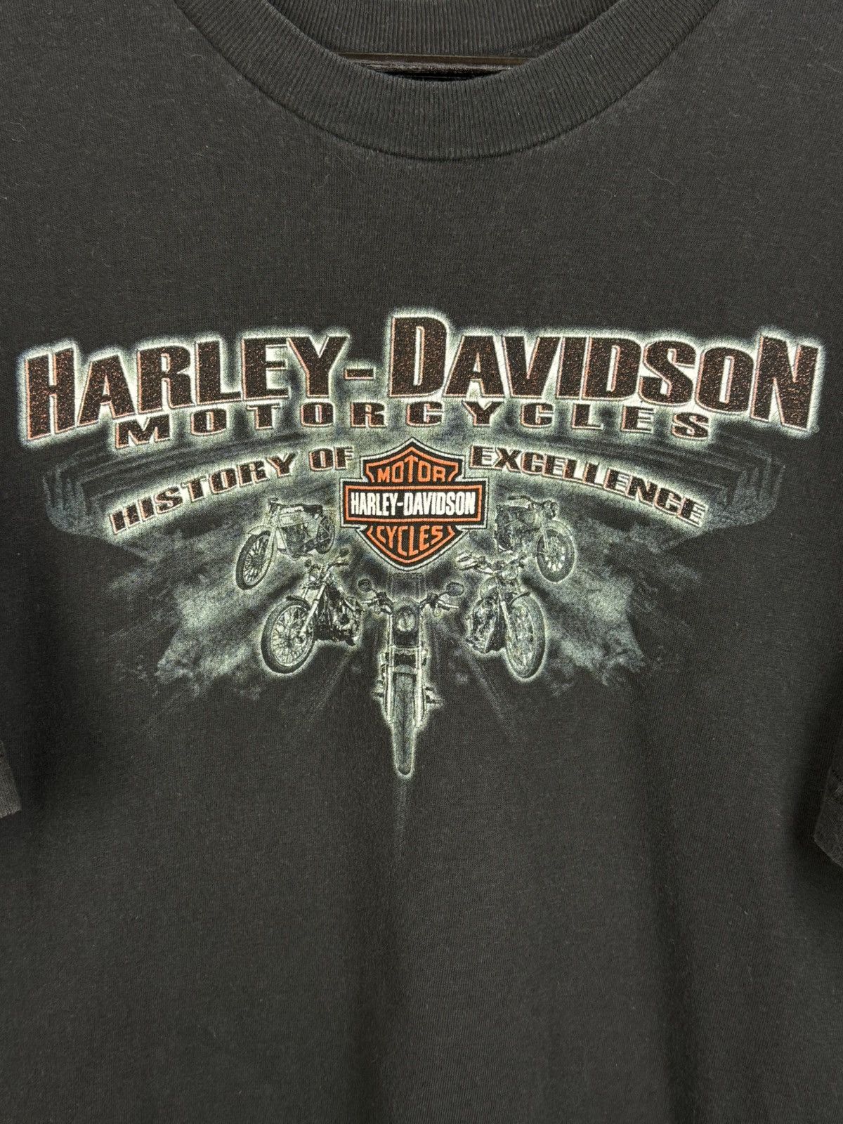 Harley Davidson 00s Vintage Harley Davidson Motorcycle Lake Placid T-Shirt Size US XL / EU 56 / 4 - 5 Thumbnail