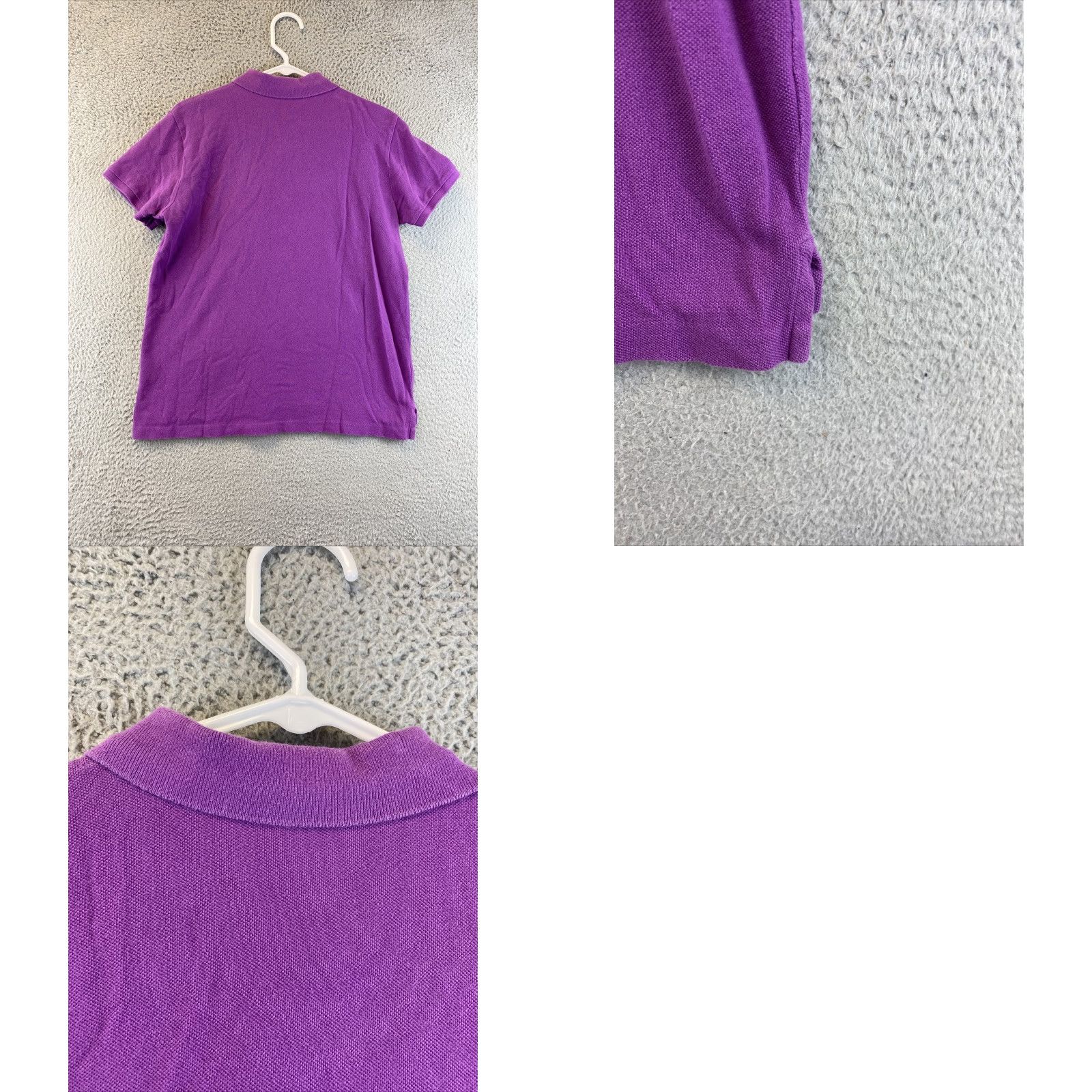 Ralph Lauren Ralph Lauren Polo Shirt Adult Large Pony Pima Rugby Casual Mens /90-26 Cotton 100% Solid Purple Short Sleeve Collared Button Logo Regular Fit Polo Size US L / EU 52-54 / 3 - 8 Thumbnail