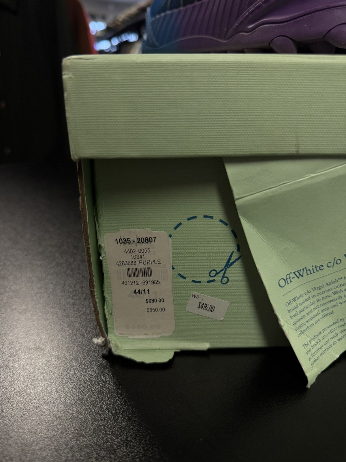 Off-White Off White ODYS 1000 Purple Blue $850 Retail 44EU/11US Size US 11 / EU 44 - 16 Thumbnail