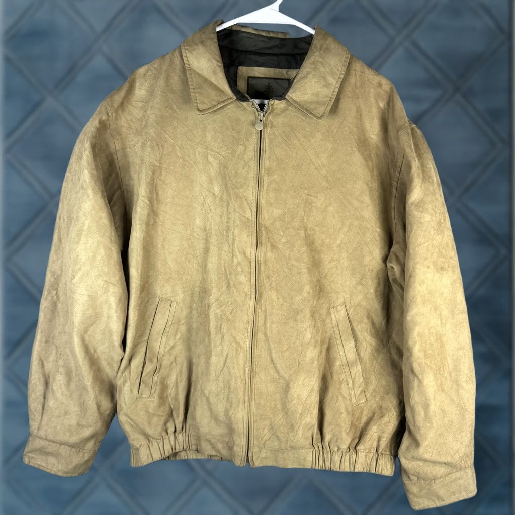 Vintage Rainforest Jacket Mens L Beige Microfiber Bomber Full Zip Lined Casual Jackets Size US L / EU 52-54 / 3 - 1 Thumbnail