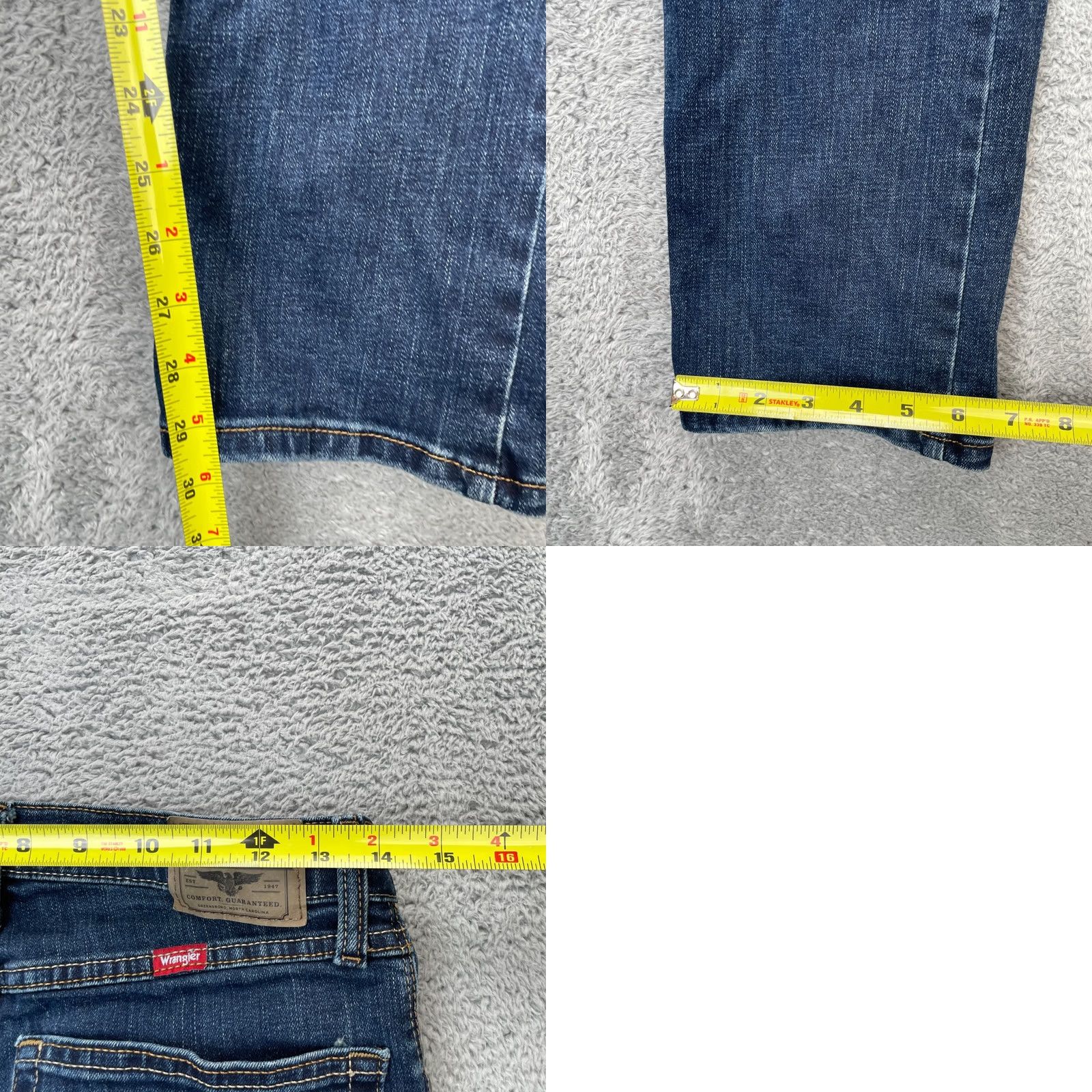 Wrangler VINTAGE Wrangler Jeans Womens 28x30 Blue Slim Straight Leg Denim Cotton Logo Dark Wash Size 28" / US 6 / IT 42 - 8 Thumbnail