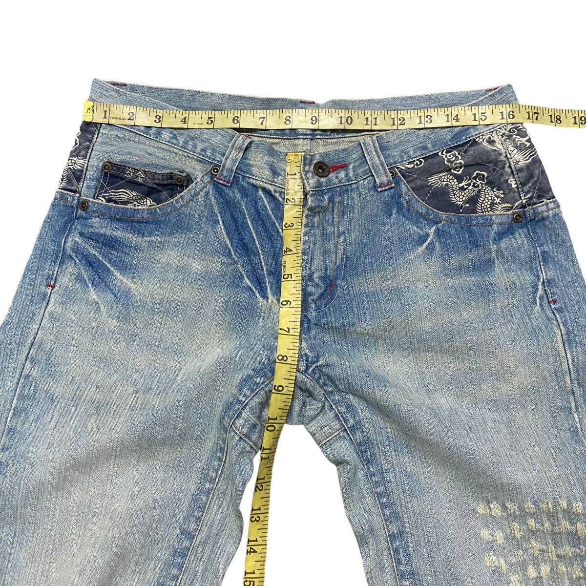 Vintage Ezaki Shoji Denim Dragon Jeans Size US 33 - 16 Thumbnail