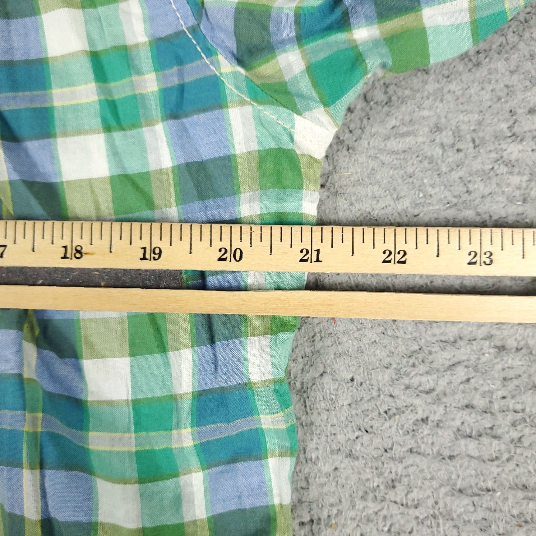 American Eagle Outfitters American Eagle Shirt Mens Small Blue Green Plaid Casual Button Up Long Sleeve Size US S / EU 44-46 / 1 - 6 Thumbnail