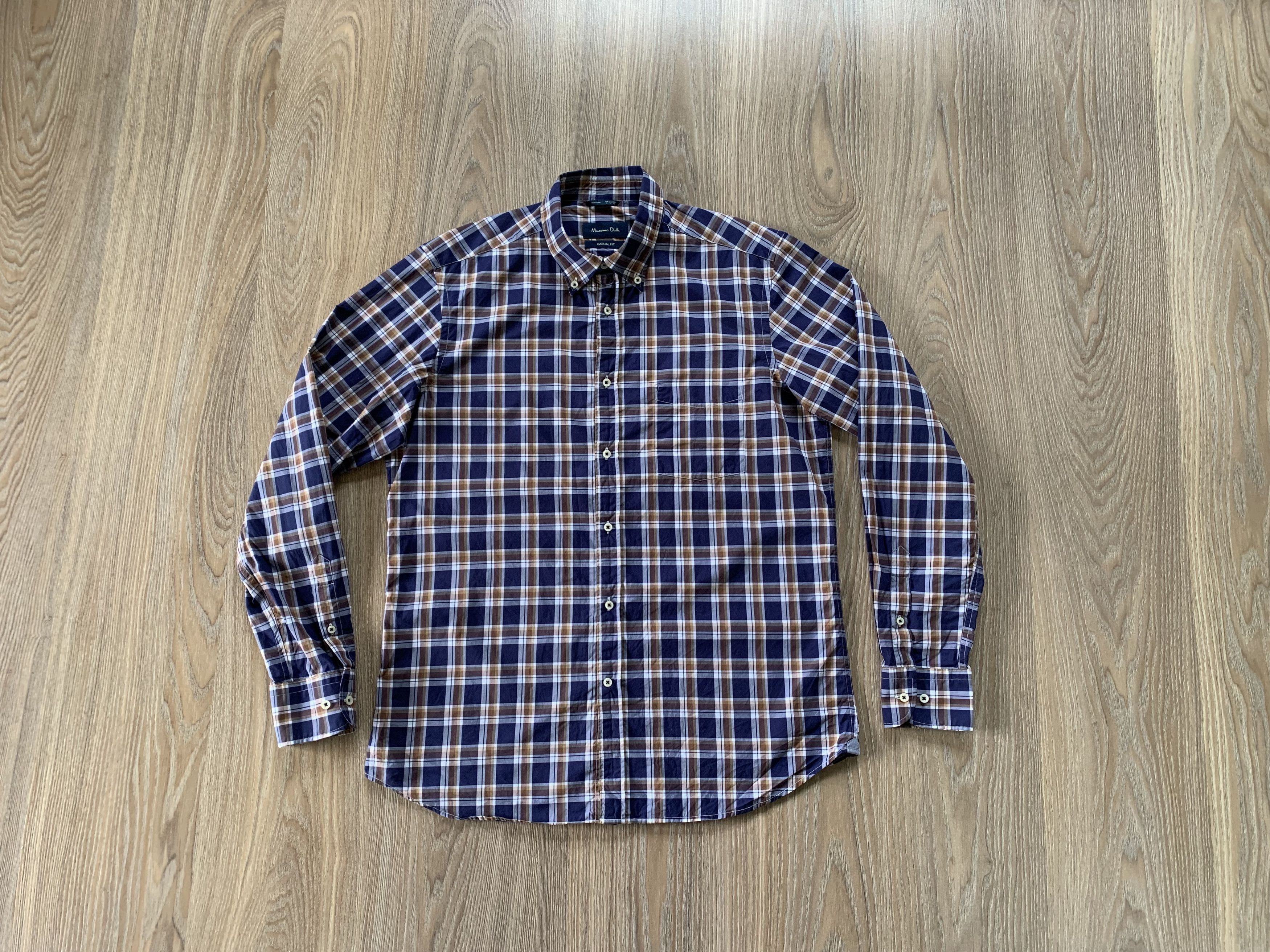 Designer × Massimo Dutti Massimo Dutti Plaid Cotton Long Sleeve Button Shirt Size US L / EU 52-54 / 3 - 8 Thumbnail