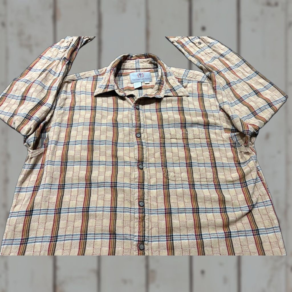The Territory Ahead Territory Ahead Shirt Mens L Beige Long Sleeve Plaid Classic Preppy Size US L / EU 52-54 / 3 - 1 Thumbnail