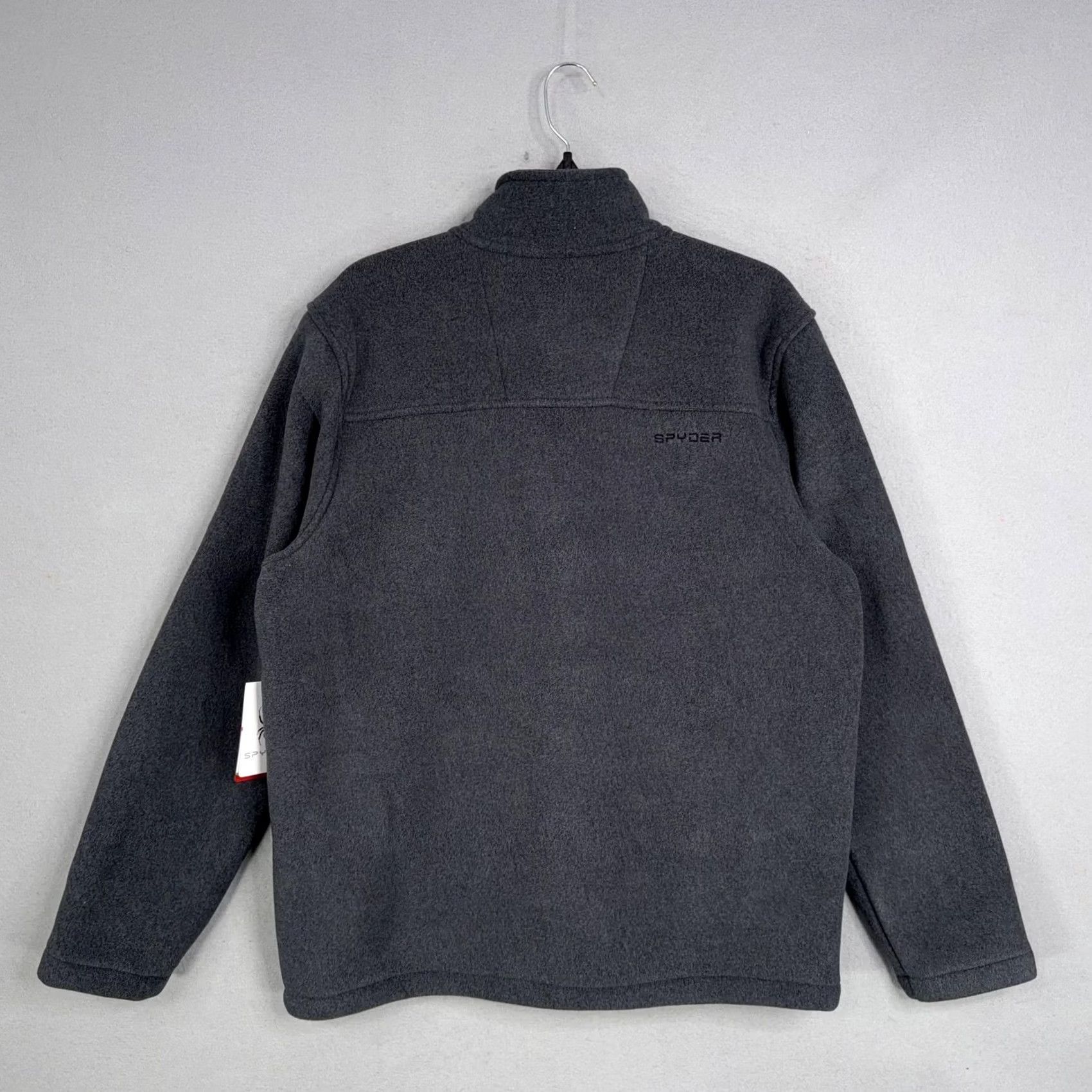Spyder Spyder Mens Large Fleece Full Zip Stand-Up Collar Jacket Outdoor NWT Gray Regular Fit Pockets Size US L / EU 52-54 / 3 - 7 Thumbnail