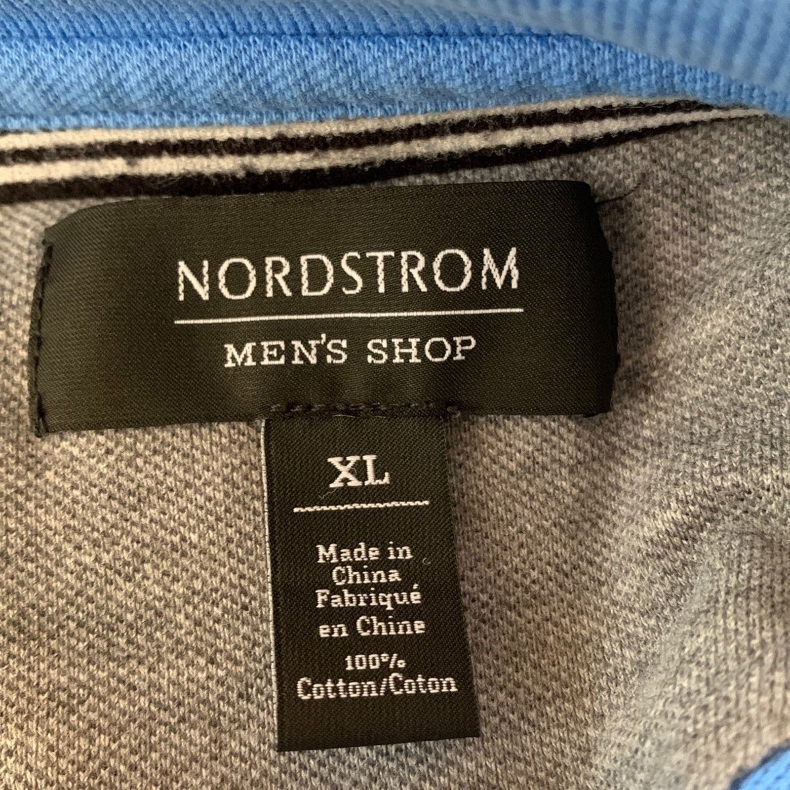 Nordstrom *Nordstrom Men’s Shop Polo XL Blue Pullover Soft 100% Cotton Size US XL / EU 56 / 4 - 8 Thumbnail