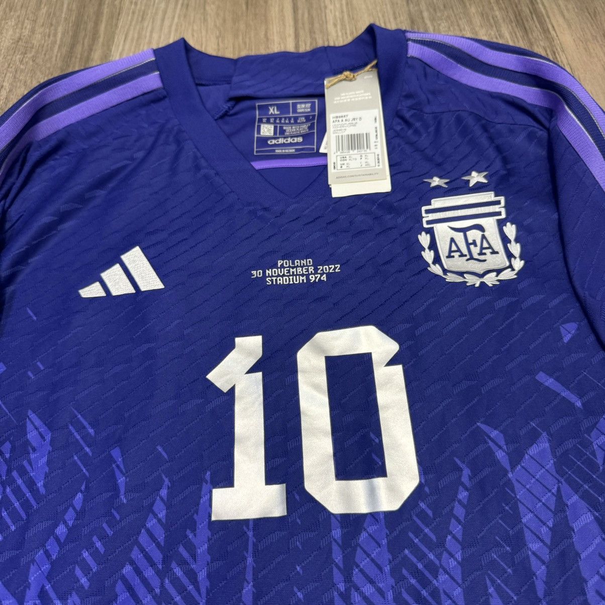 Adidas Argentina WC2022 player issue away shirt #10 Messi (Bnwt) Size US XL / EU 56 / 4 - 3 Thumbnail