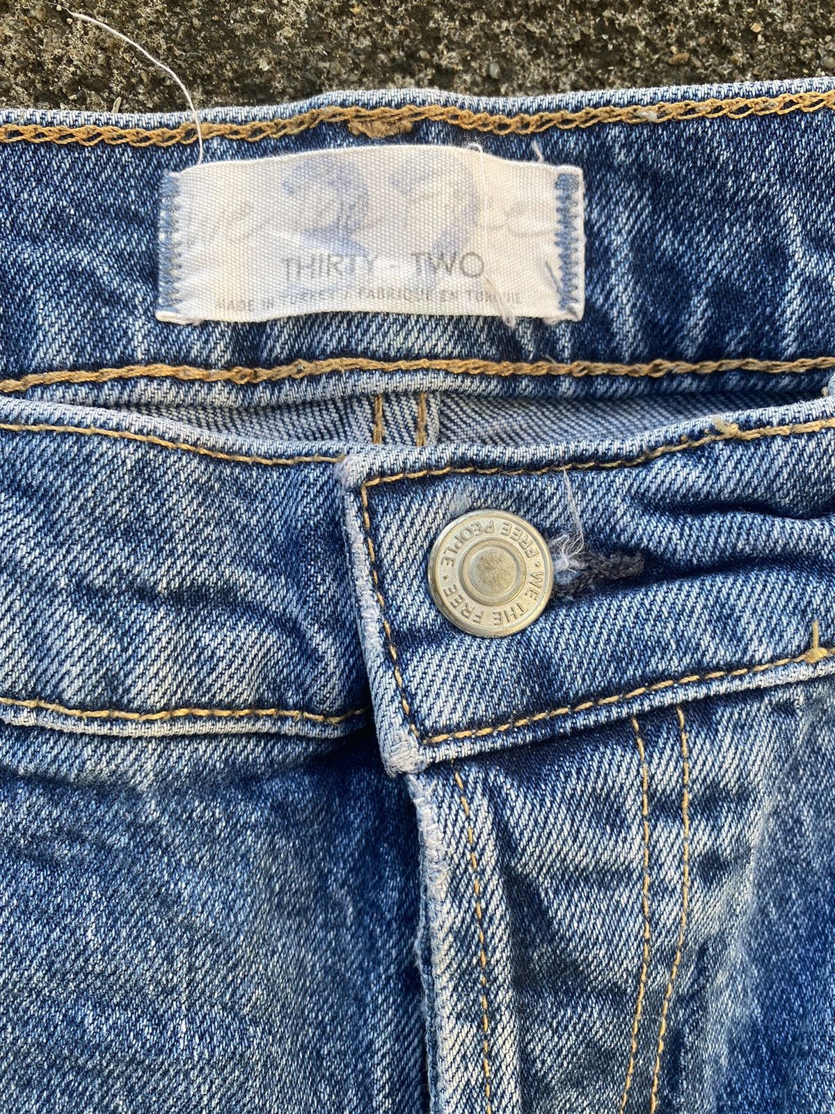 Designer × If Six Was Nine × Vintage We the Free Jeans Made in Turkey Flare Buttonfly Size US 33 - 6 Thumbnail