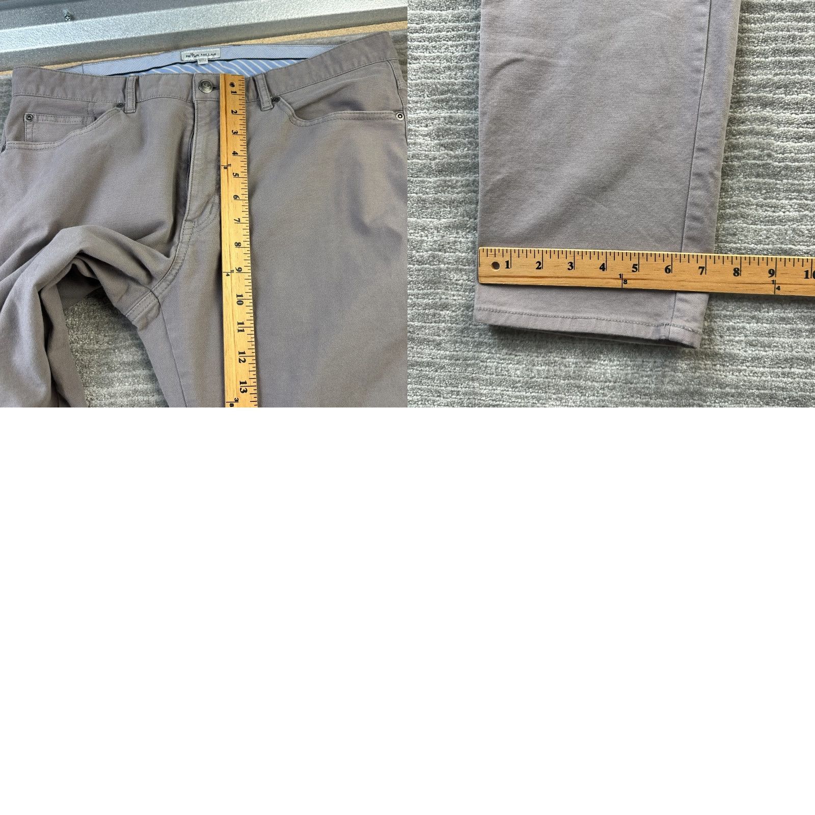 Peter Millar VINTAGE Peter Millar Pants Mens 36x33 Gray Chino Five Pocket Crown Canvas Size US 36 / EU 52 - 9 Thumbnail