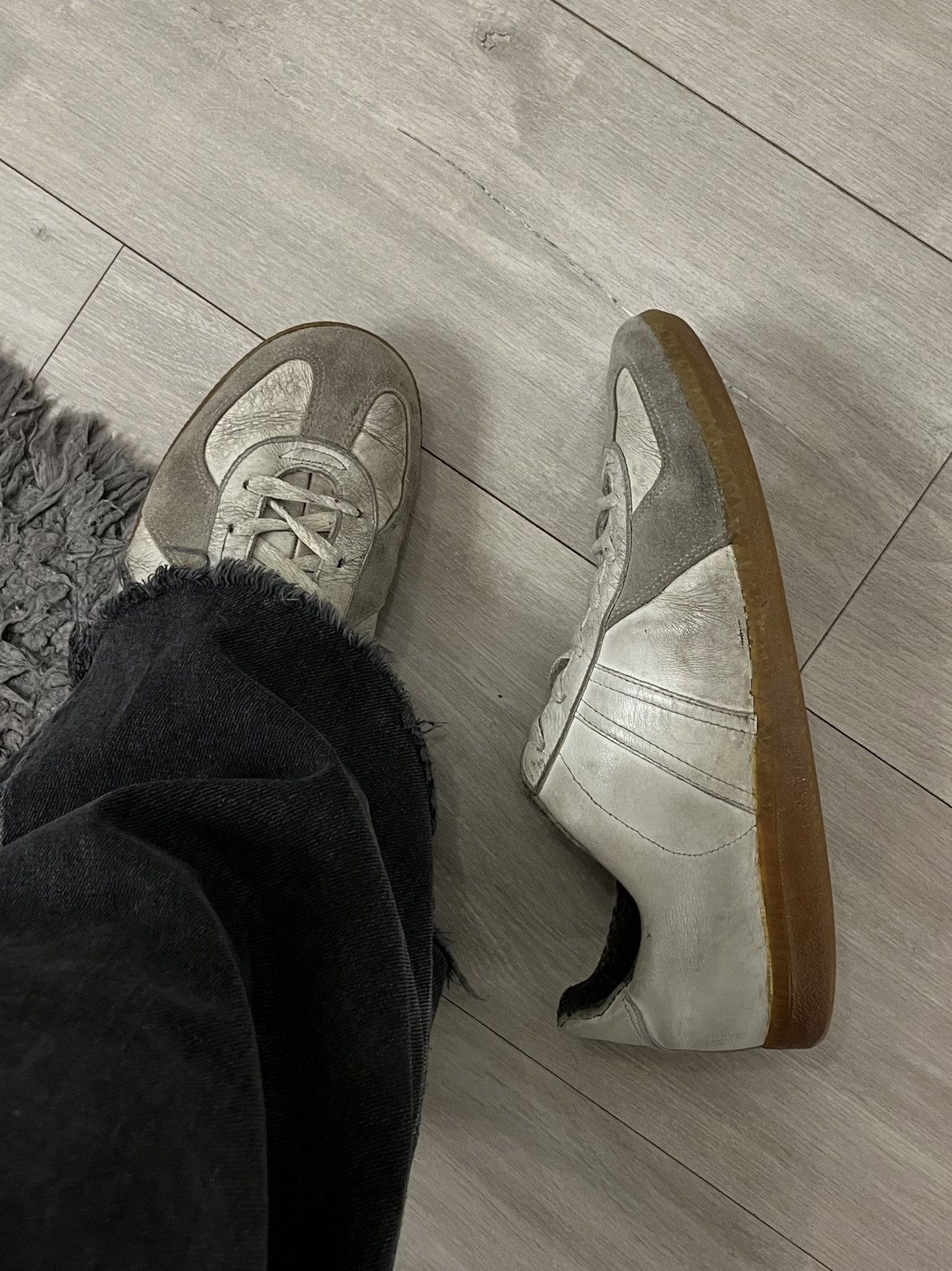 Vintage 🔥THRASHED BW SPORT GAT ARMY SNEAKERS MARGIELA REPLICA VIBE Size US 9.5 / EU 42-43 - 6 Thumbnail