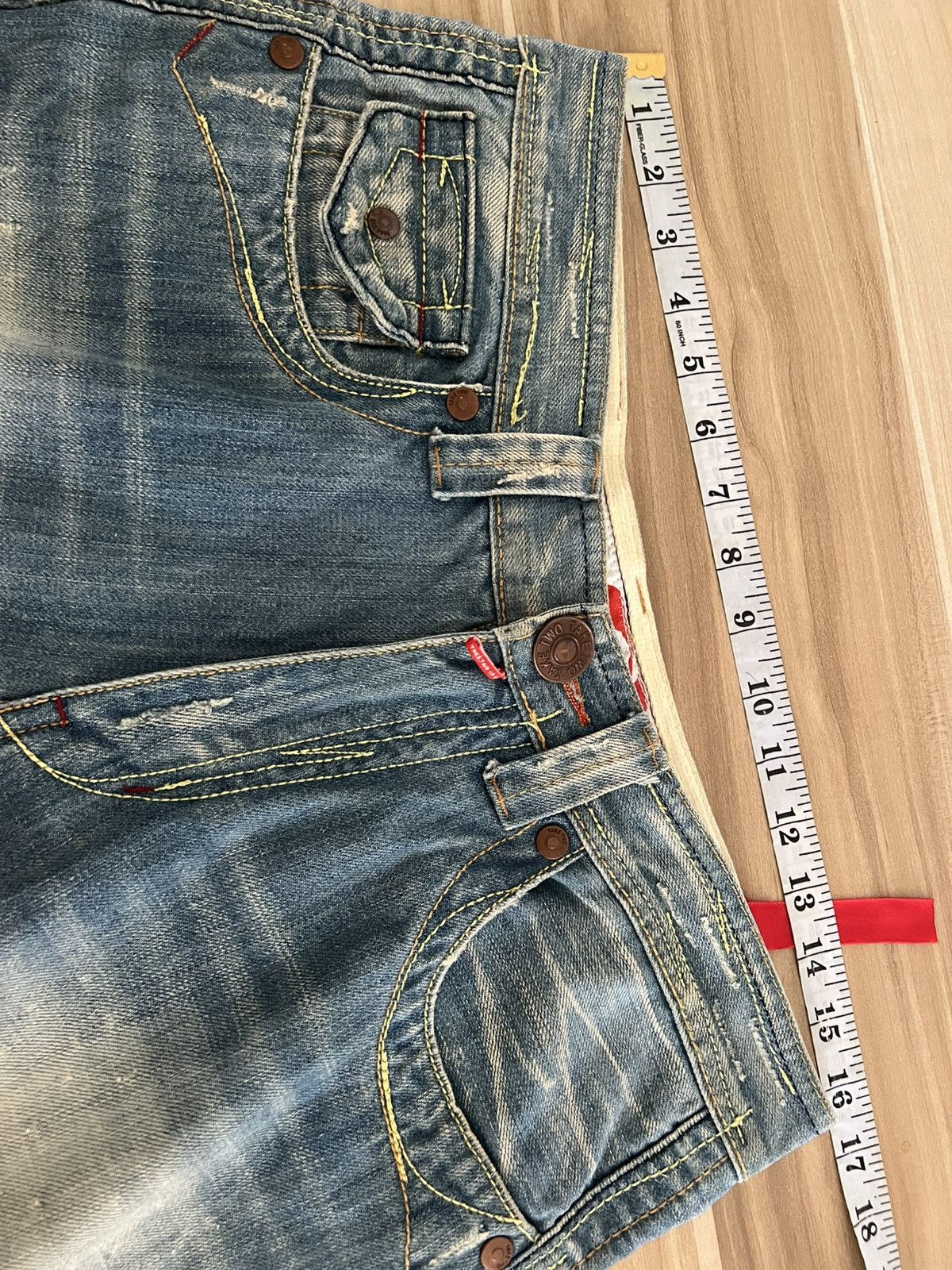 Japanese Brand Take Two Distressed Denim Size US 32 / EU 48 - 6 Thumbnail