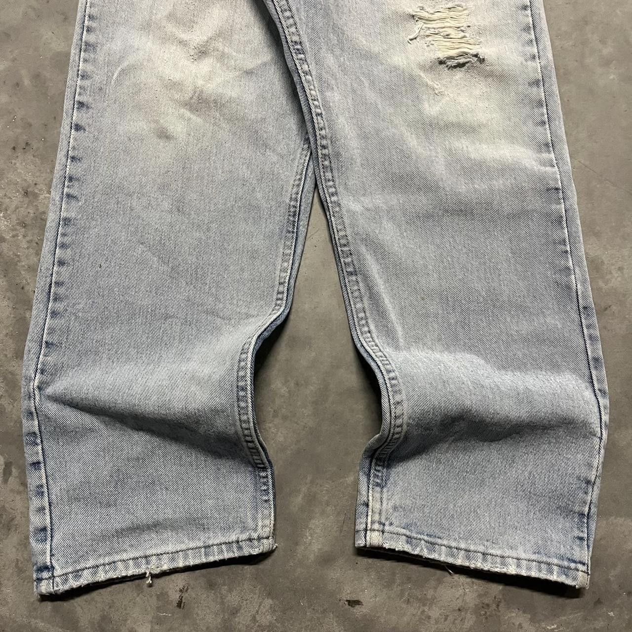 Japanese Brand Crazy Vintage Y2K/2000s Grunge Distressed Light Wash Denim Size US 34 / EU 50 - 6 Thumbnail
