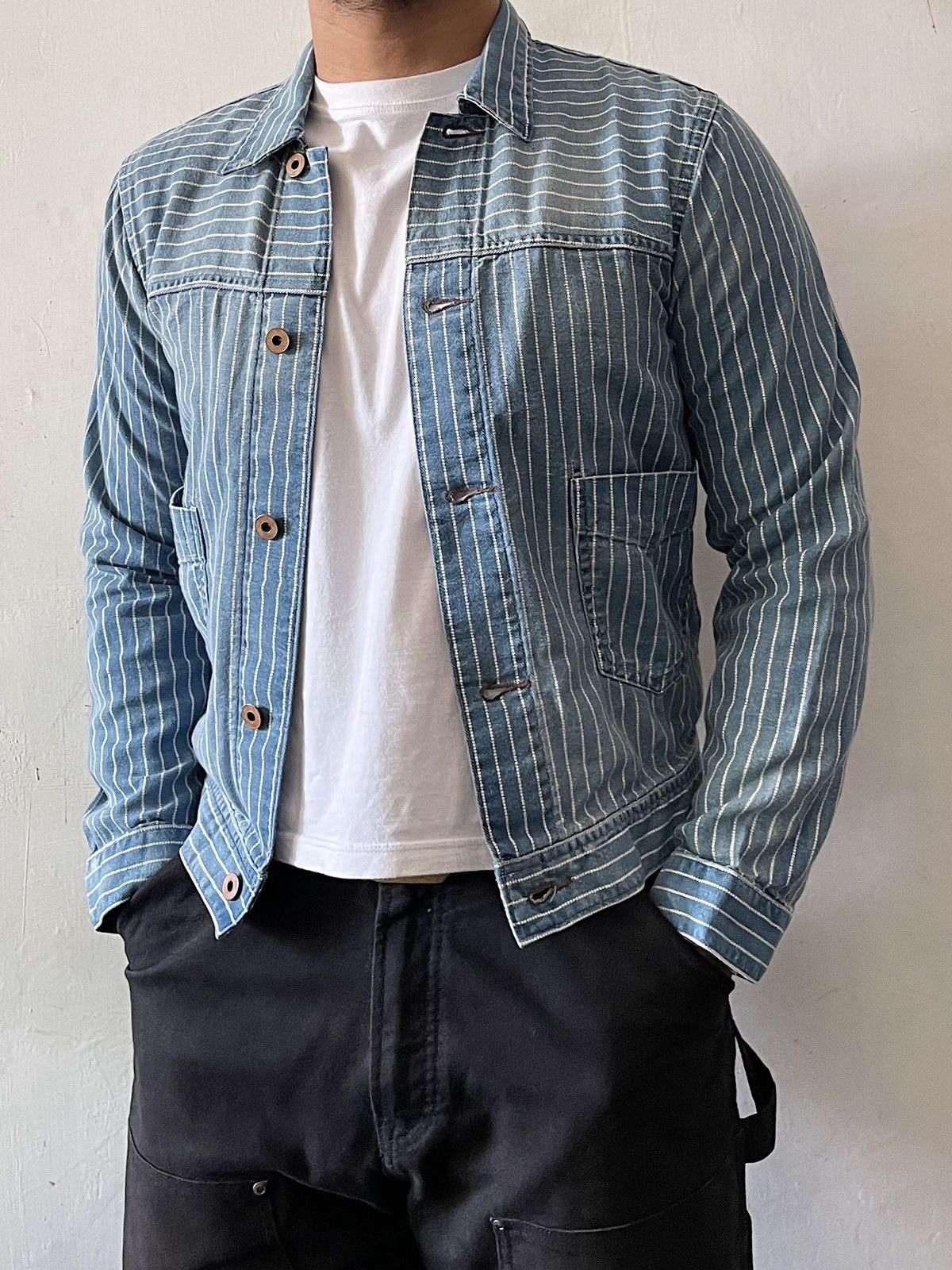 RRL Ralph Lauren RRL DOUBLE RL HUTCHINS ENGINEER DOT STIFFLE JACKET Size US XS / EU 42 / 0 - 3 Thumbnail