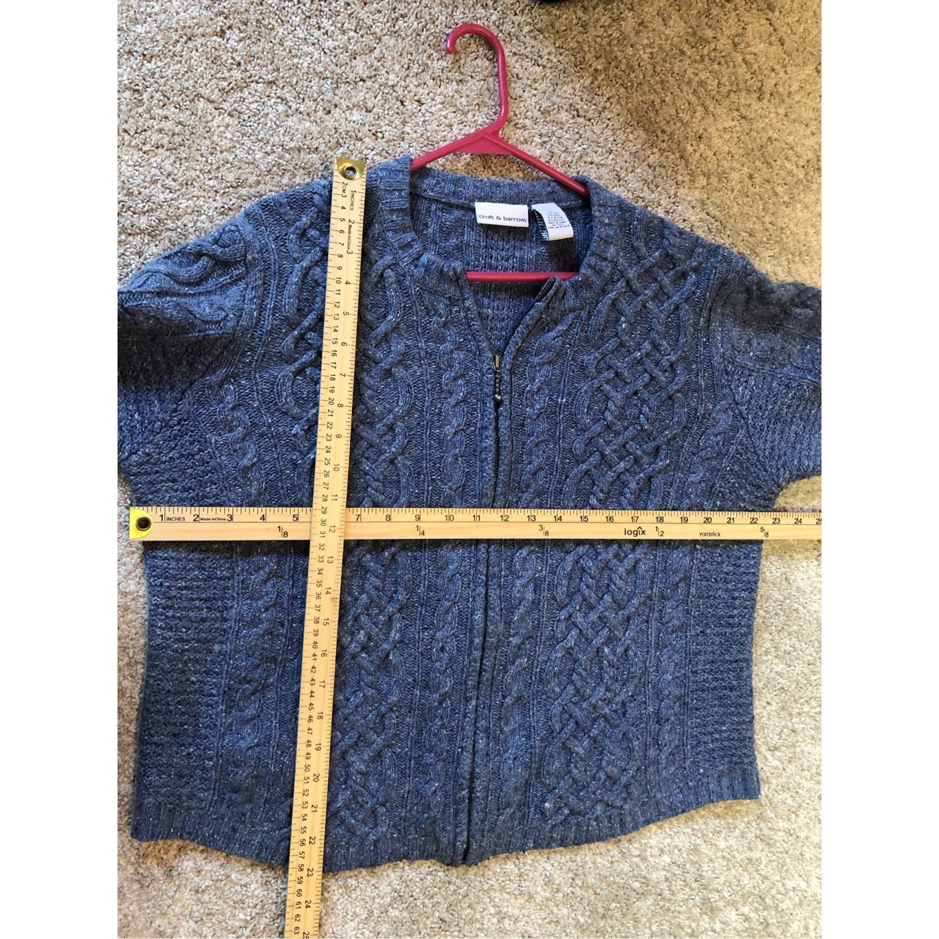 Croft & Barrow Croft & Barrow Women’s Periwinkle Blue Sweater Zip Up Jacket Size L / US 10 / IT 46 - 6 Thumbnail