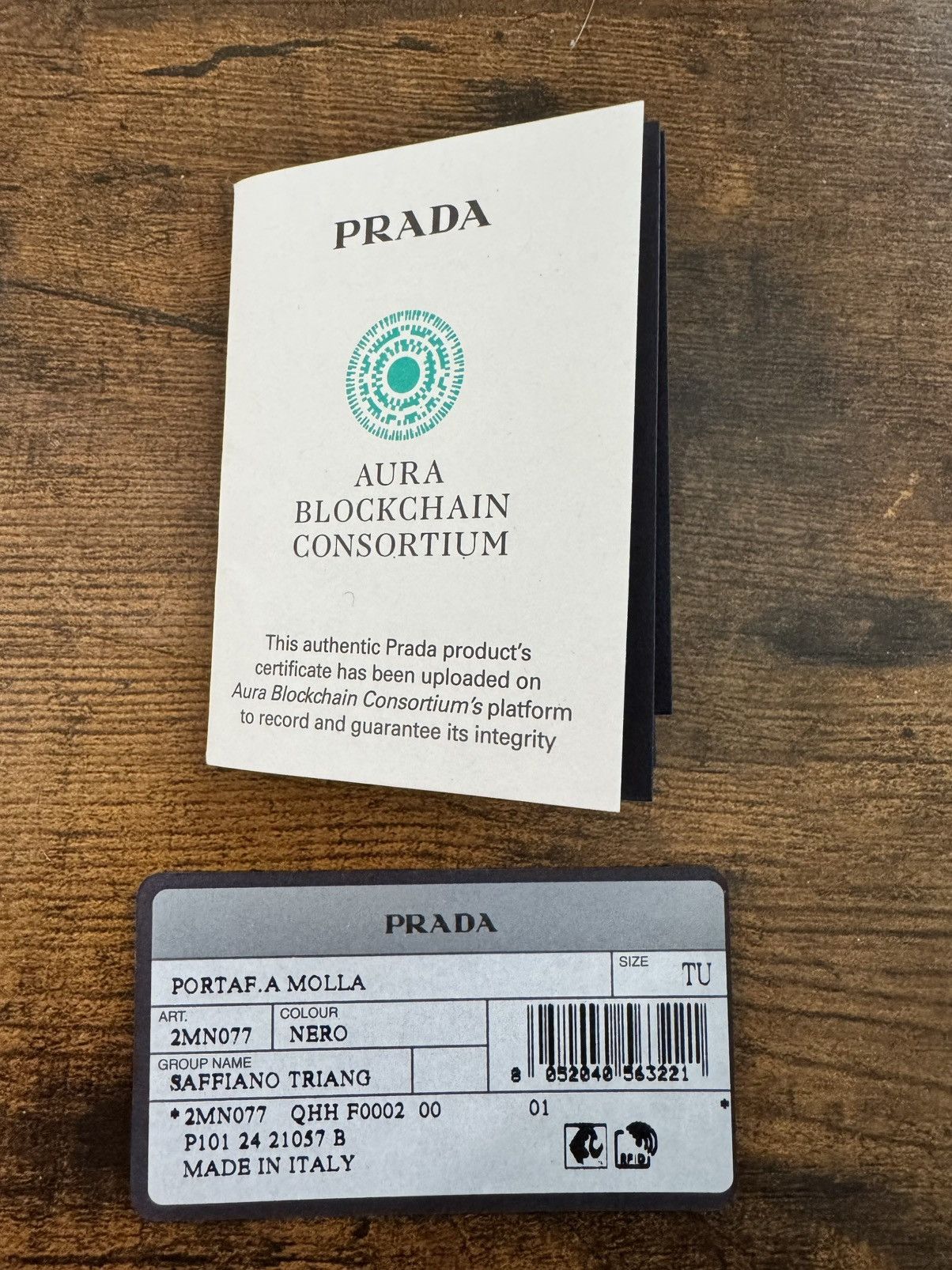 Prada [PRADA] PORTAF.A MOLLA MONEY CLIP WALLET - 2MN077 SAFFIANO Size ONE SIZE - 13 Thumbnail