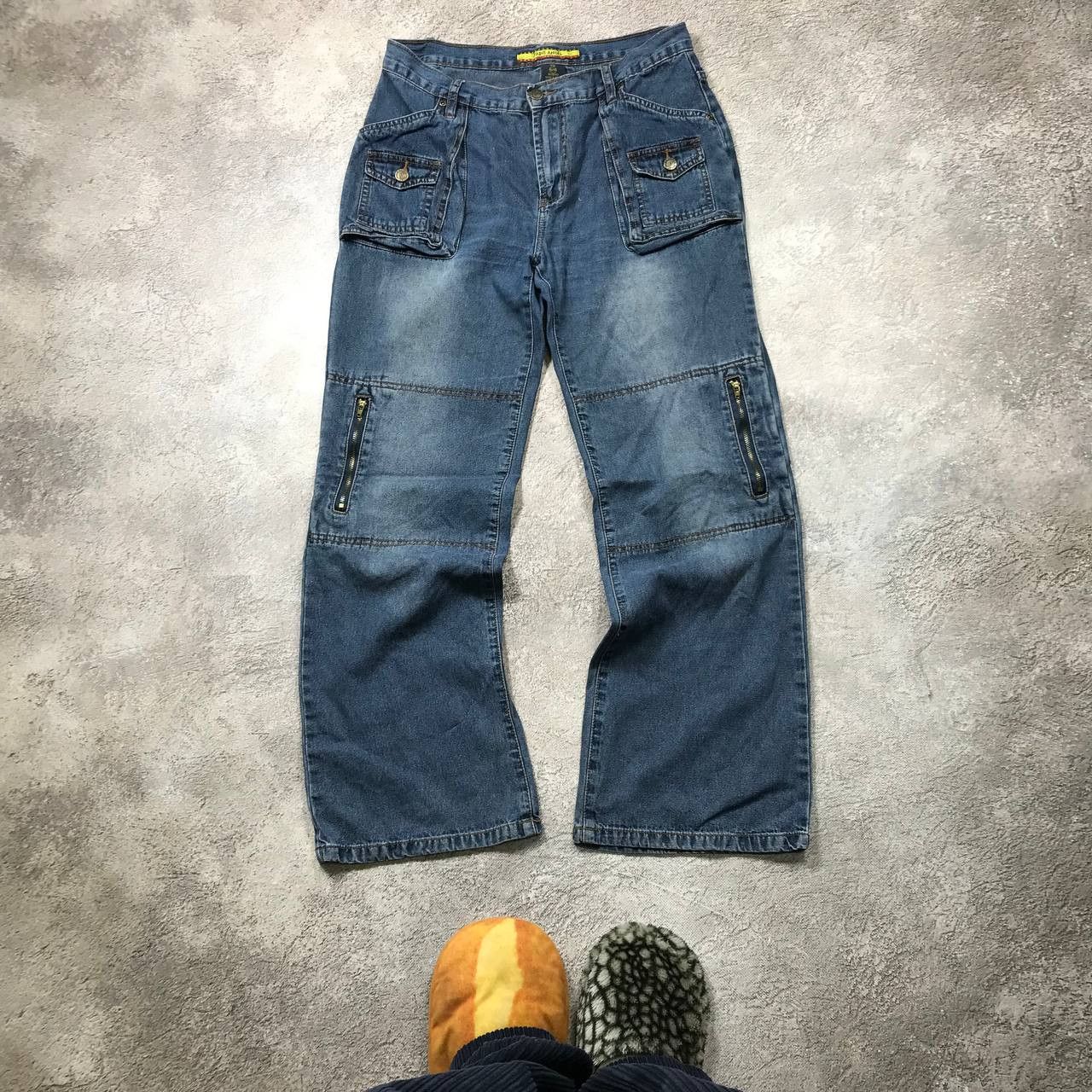 Vintage Vintage Y2K Baggy Cargo Distressed Jeans Skate Streetwear 29 Size 29" - 1 Thumbnail