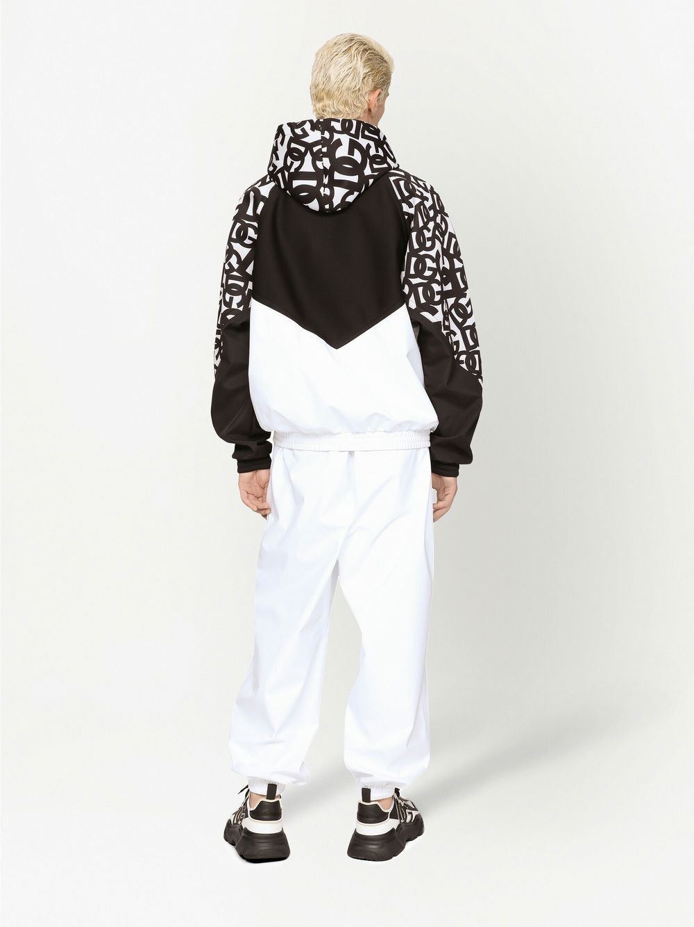Dolce & Gabbana o1y0125 Shell Hooded Jacket in White/Black Size US S / EU 44-46 / 1 - 3 Thumbnail