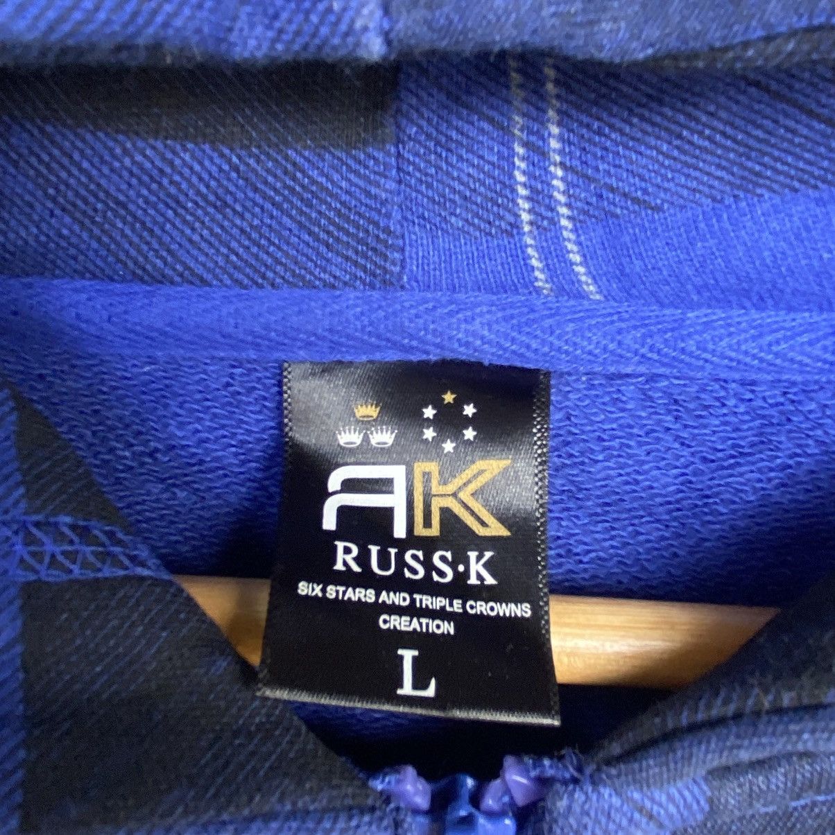 Other Vintage Russ.K Hoodie Full Zip Big Embroidered Black/Blue Size US L / EU 52-54 / 3 - 7 Thumbnail