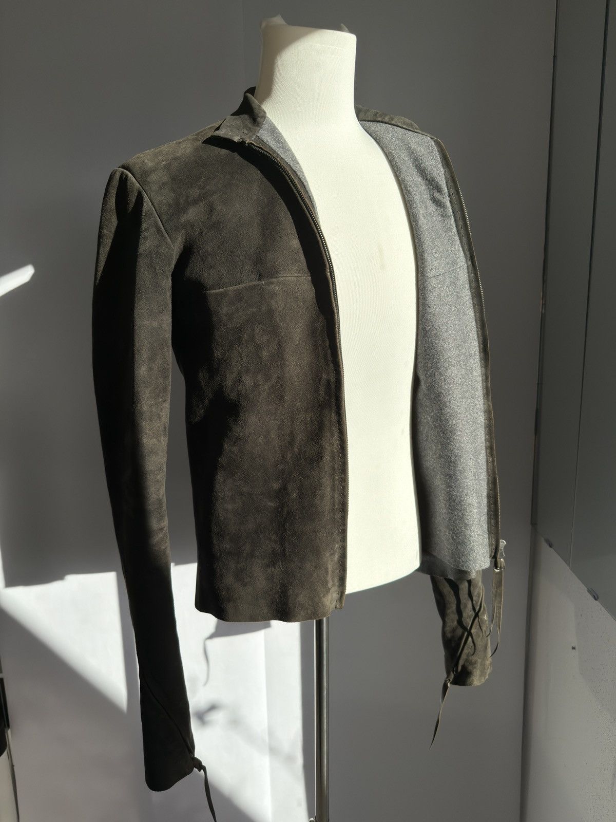 Ma+ Maurizio Amadei M.A+ Aviator Reverse Deer Leather Biker Size US M / EU 48-50 / 2 - 2 Thumbnail