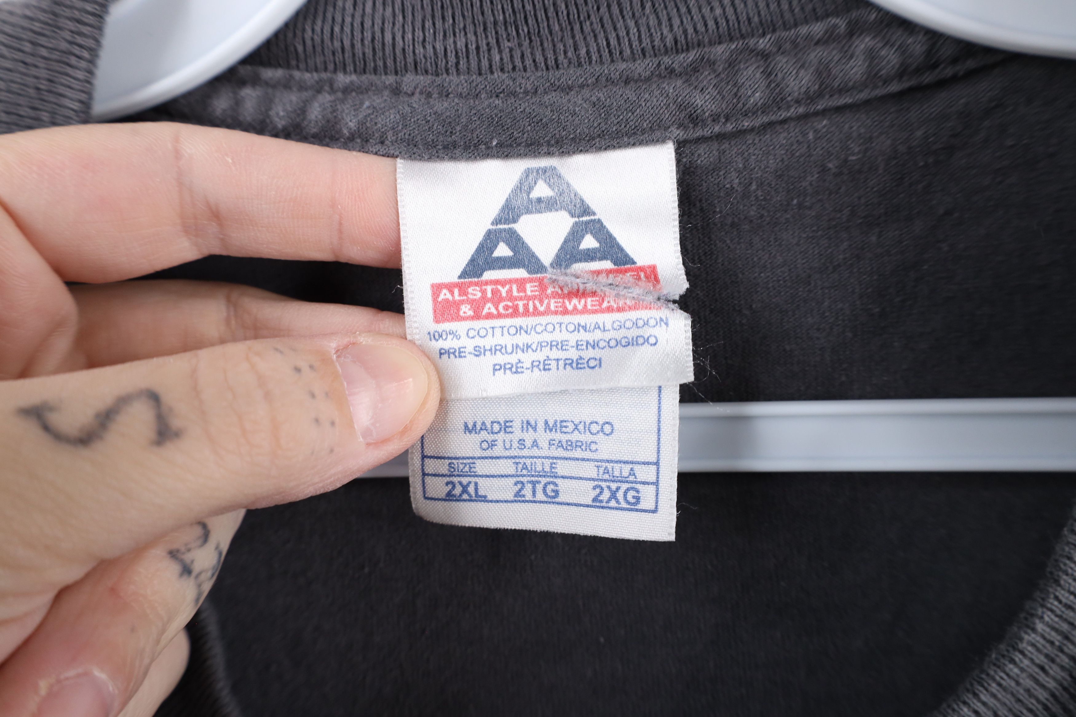 Vintage Vintage 90s Streetwear Blank Heavyweight Cotton T-Shirt Gray Size US XXL / EU 58 / 5 - 6 Thumbnail