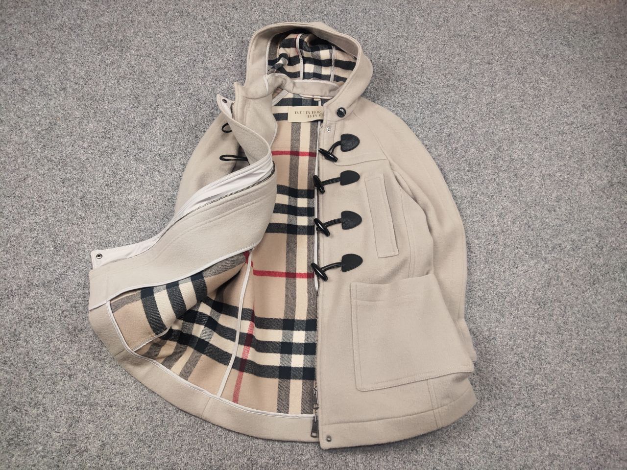 Burberry Burberry Brit Wool Camel Duffle Coat Jacket Nova Check Size S / US 4 / IT 40 - 3 Thumbnail