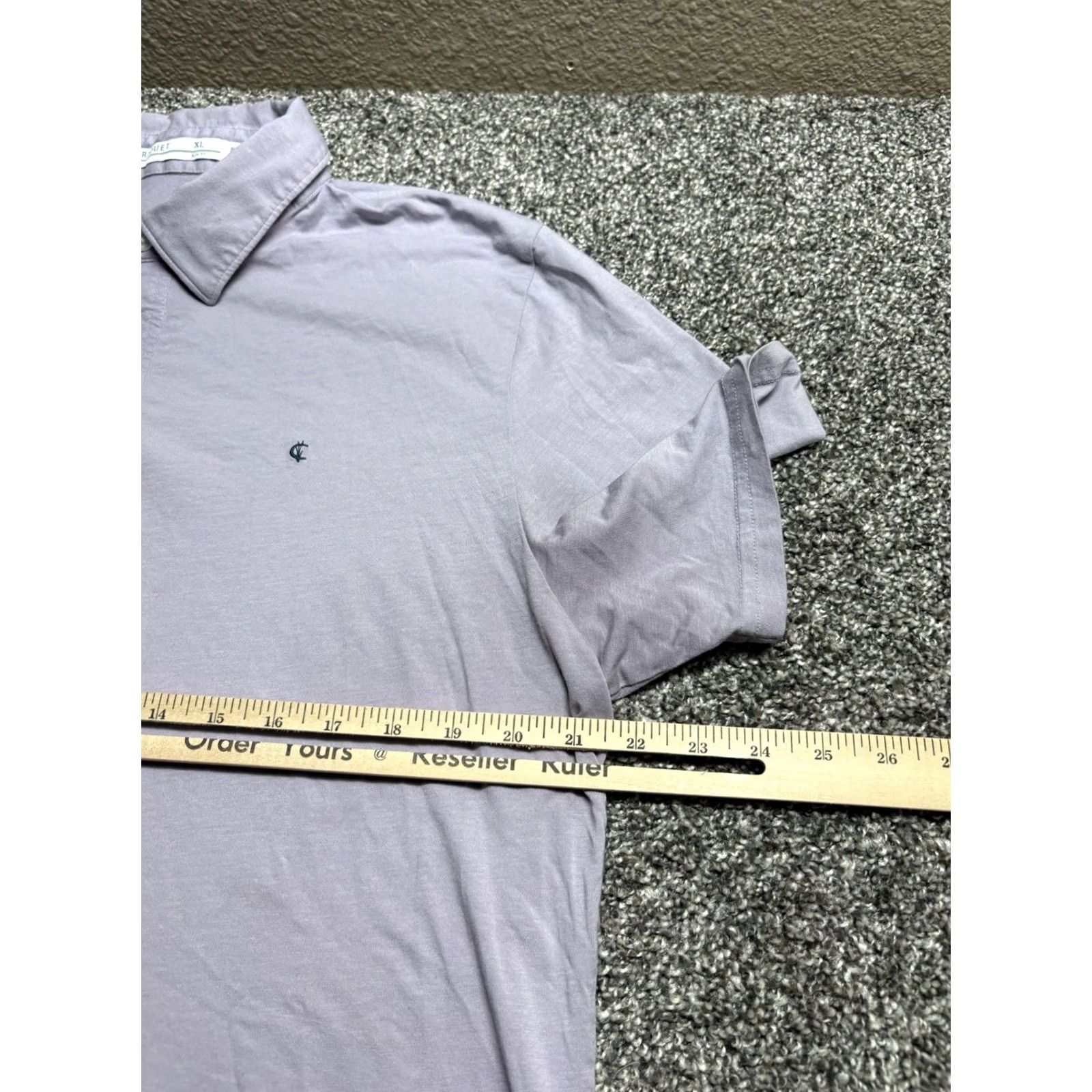 Vintage Criquet Polo Shirt Mens XL Purple Lavender Short Sleeve Slim Fit Stretch Golf Shirt Size US XL / EU 56 / 4 - 5 Thumbnail