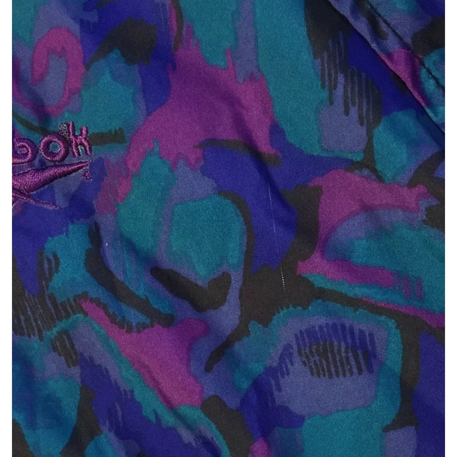 Reebok Vtg 90s Reebok Abstract Art AOP Bomber Jacket L Blue Women Shirt Windbreaker Vintage 90s Vaporwave Art Baroque Graphic Spotlight Womens Size L / US 10 / IT 46 - 5 Thumbnail