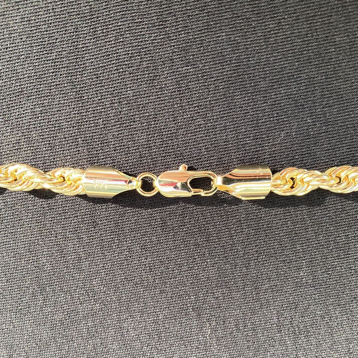 Jewelry Gold Chain Rope Chain Necklace 24in 6mm Size ONE SIZE - 3 Thumbnail
