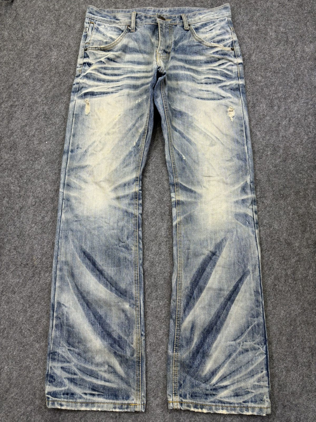 Other 💥Artisanal Fades💥improves Rare Style Distressed Denim F941 Size US 33 - 16 Thumbnail