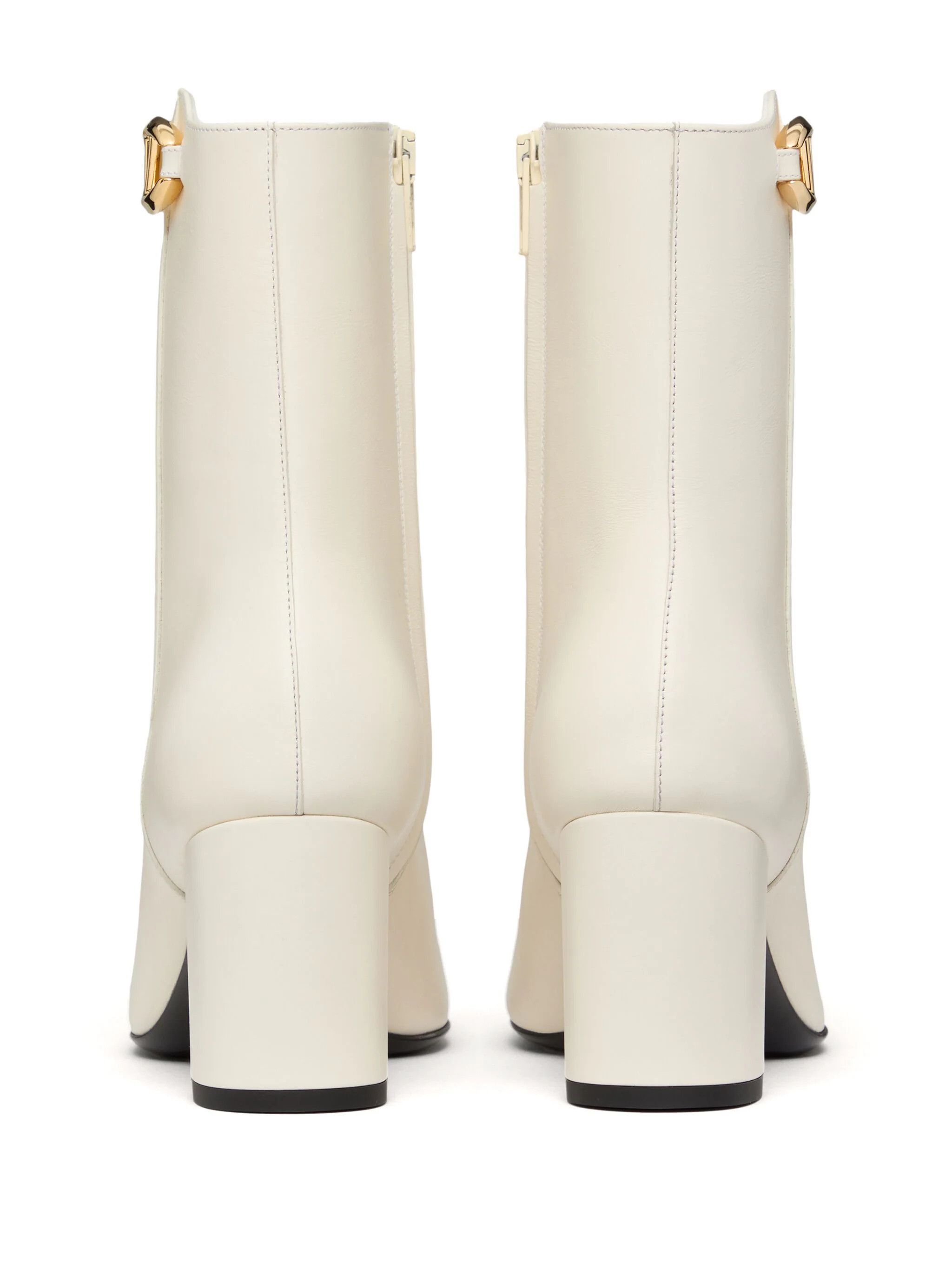 Valentino o1s22i1n0924 Vlogo Ankle Boots in White Size US 8 / IT 38 - 3 Thumbnail