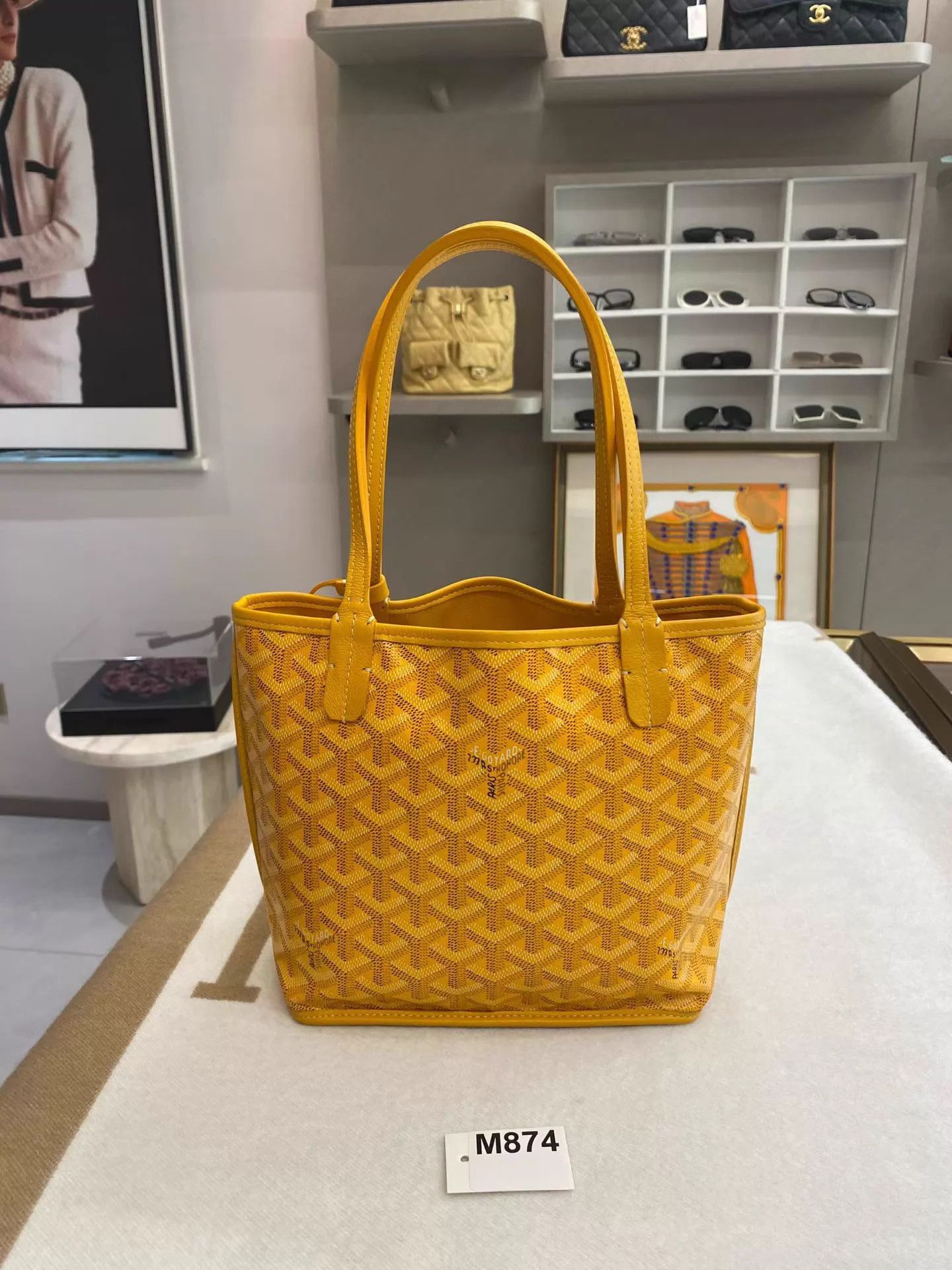 Goyard Goyard Anjou Mini Tote Yellow 20x10x20 19M874 New Size ONE SIZE - 4 Thumbnail