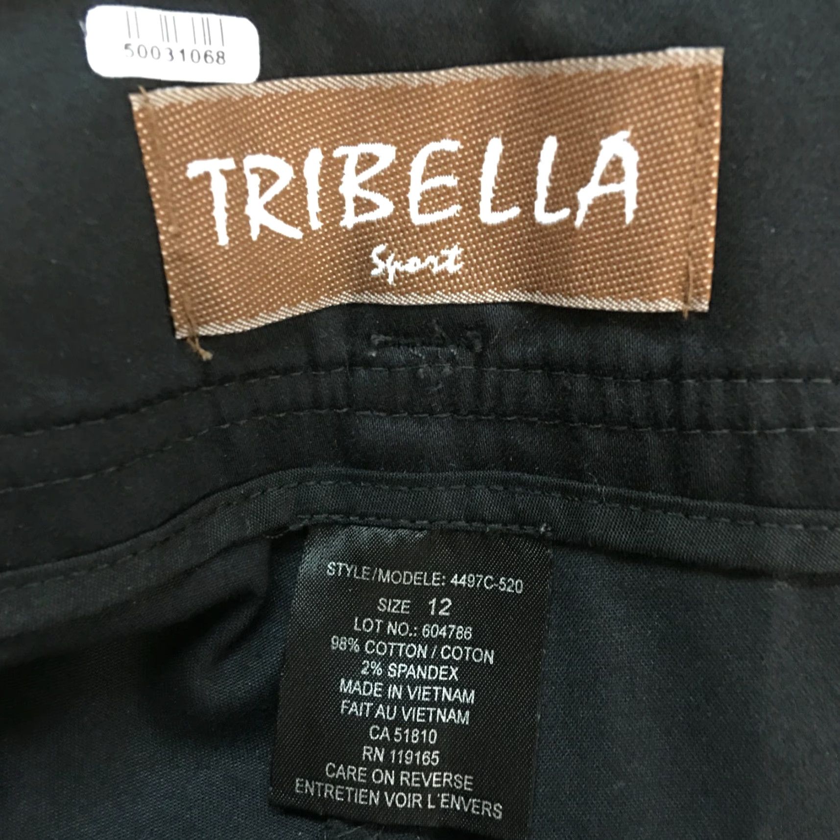 Vintage TRIbella Sport Capri Pants Womens Size 12 Black High Rise Straight Leg Casual Size 34" / US 12 / IT 48 - 4 Thumbnail