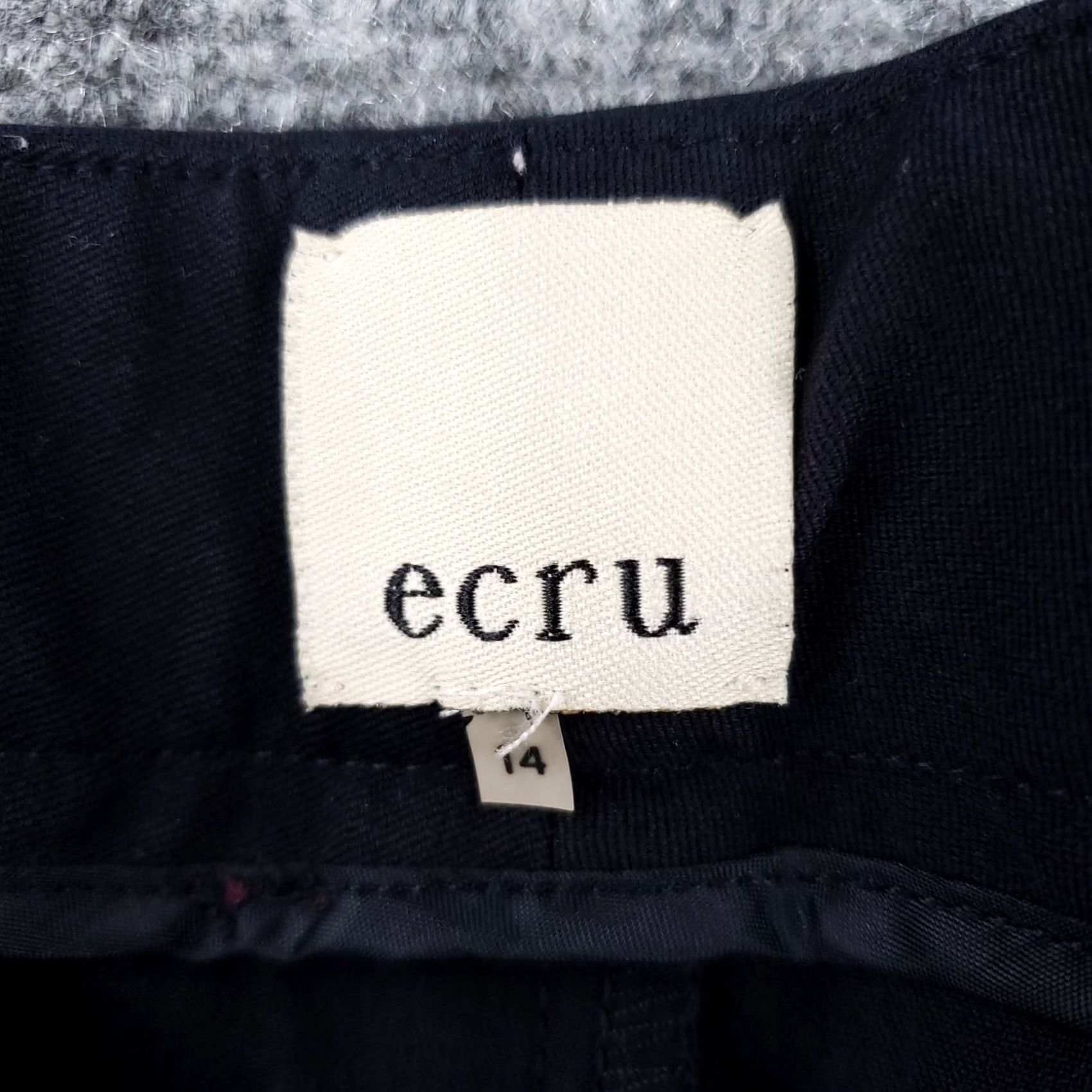 Vintage ecru Pants Womens 14 Blue Stills Cropped High Rise Slim Straight Ankle Zip Flat Size 36" / US 14 / IT 50 - 3 Thumbnail