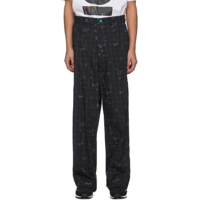 Undercover Black Cotton Camo Check Pants Size US 32 / EU 48 - 2 Thumbnail