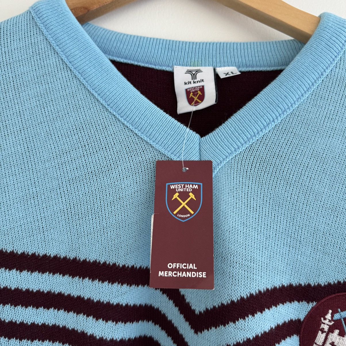 Vintage West ham knitted sweater Size US XL / EU 56 / 4 - 3 Thumbnail