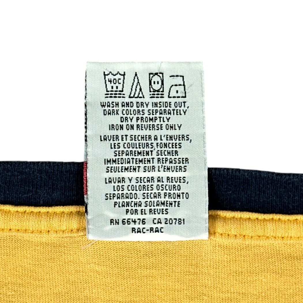 Tommy Hilfiger VINTAGE Tommy Hilfiger Shirt Adult LARGE Yellow Tommy Jeans Flag Logo Y2K Ringer Size US L / EU 52-54 / 3 - 6 Thumbnail