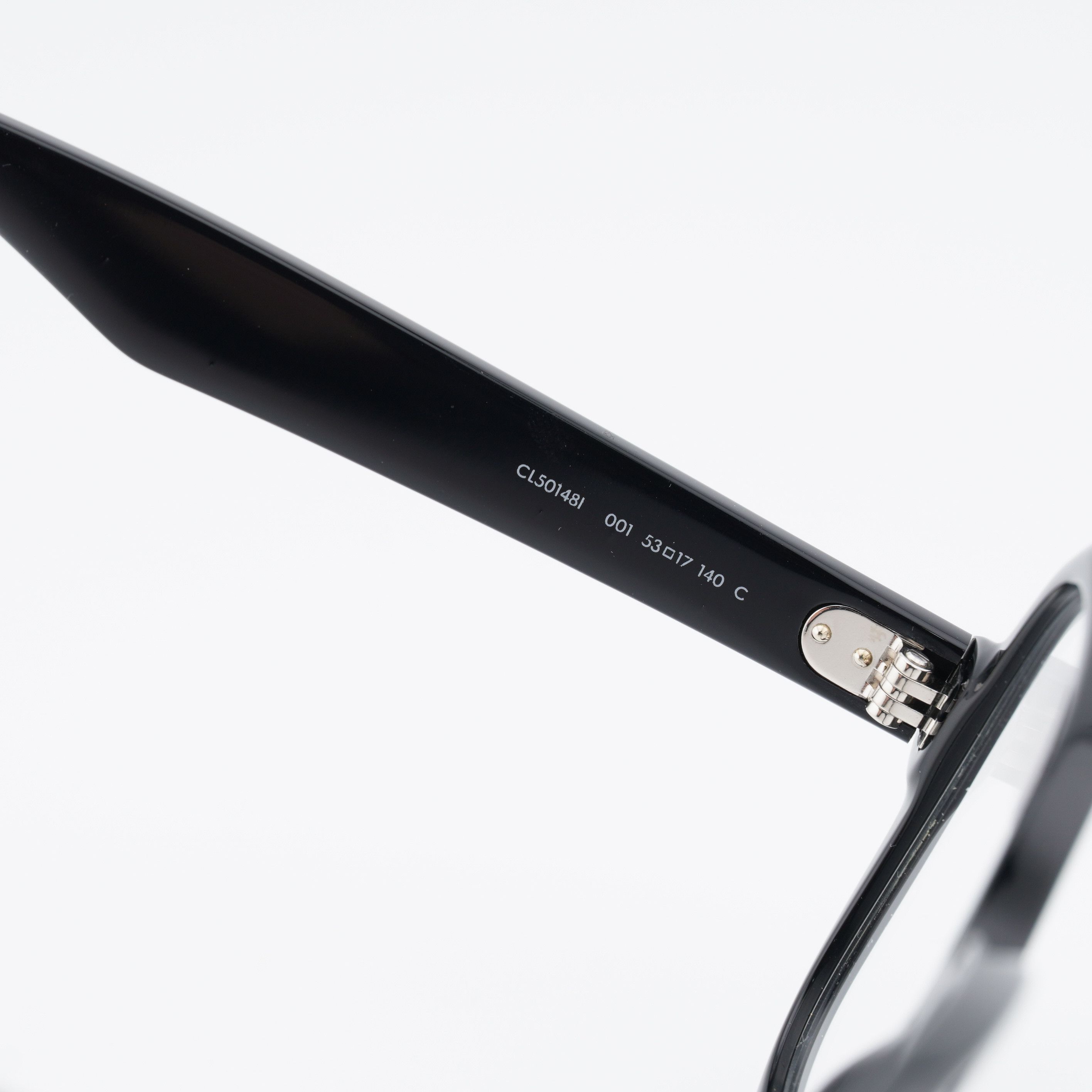 Celine Celine CL50148I 001 Eyeglasses Shiny Black 53mm Square Frame Size ONE SIZE - 7 Thumbnail