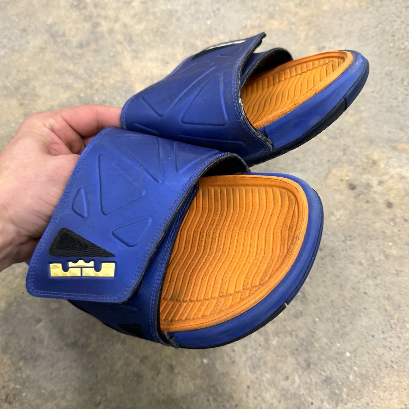 Nike Nike Air Max Lebron 2 Slide Elite Mens Size 12 Blue/Orange Sneaker Athletic Size US 11 / EU 44 - 4 Thumbnail
