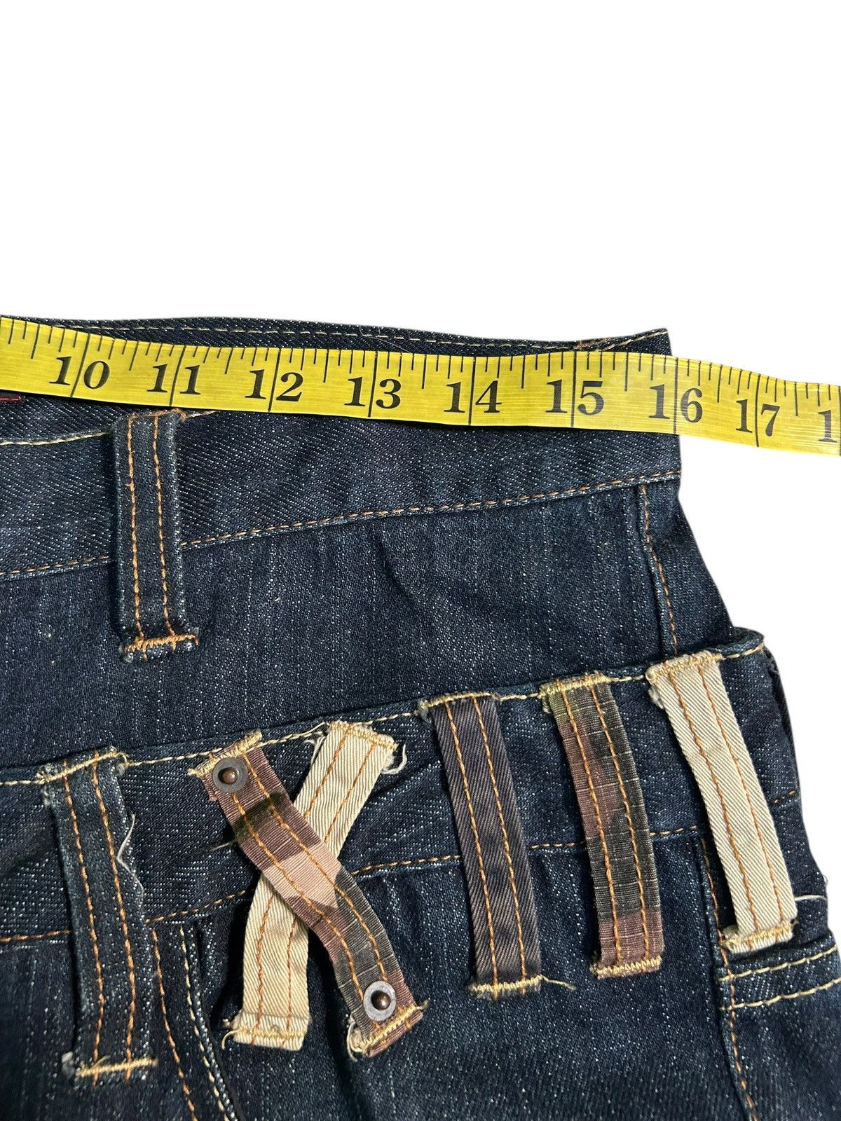Japanese Brand × Kapital × Vintage Double Waist Dominate Japanese Punk Style Denim Jeans Size US 32 / EU 48 - 14 Thumbnail