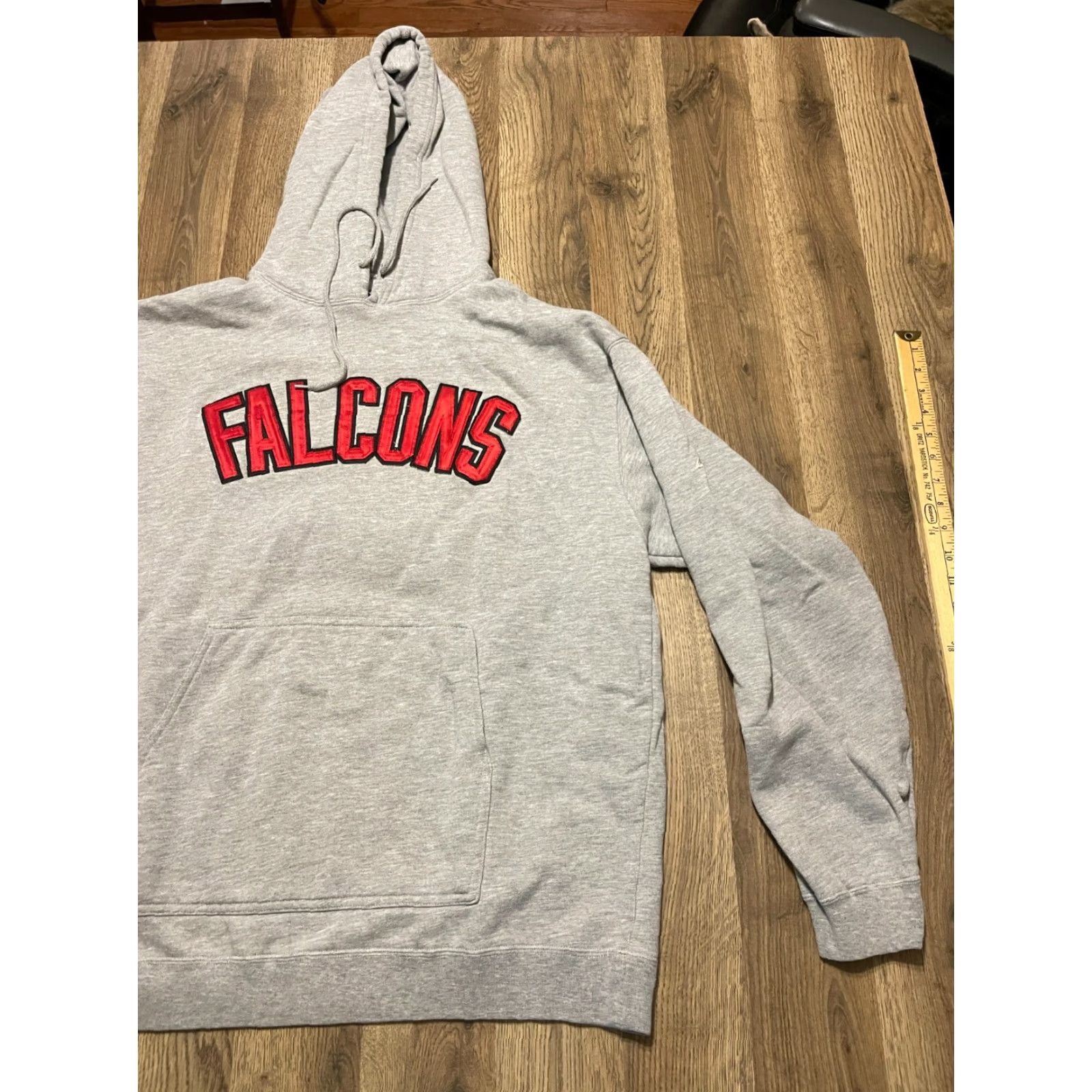 Reebok Reebok Hoodie Mens Large Gray Pullover Falcons Drawstring NFL Shirt Size US L / EU 52-54 / 3 - 3 Thumbnail