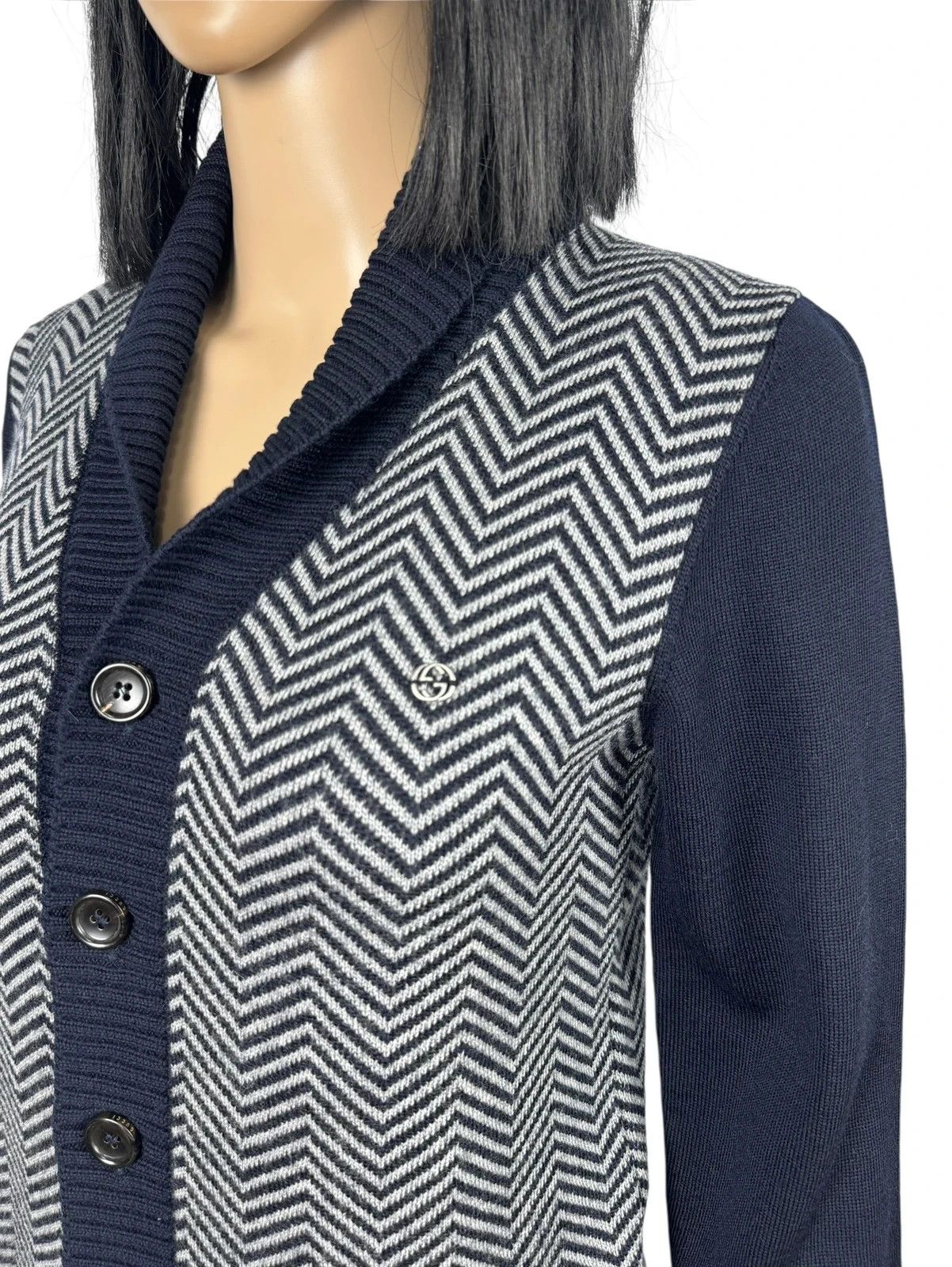 Gucci Gucci Wool Cardigan Herringbone 12 Anni Womens S Size S / US 4 / IT 40 - 5 Thumbnail