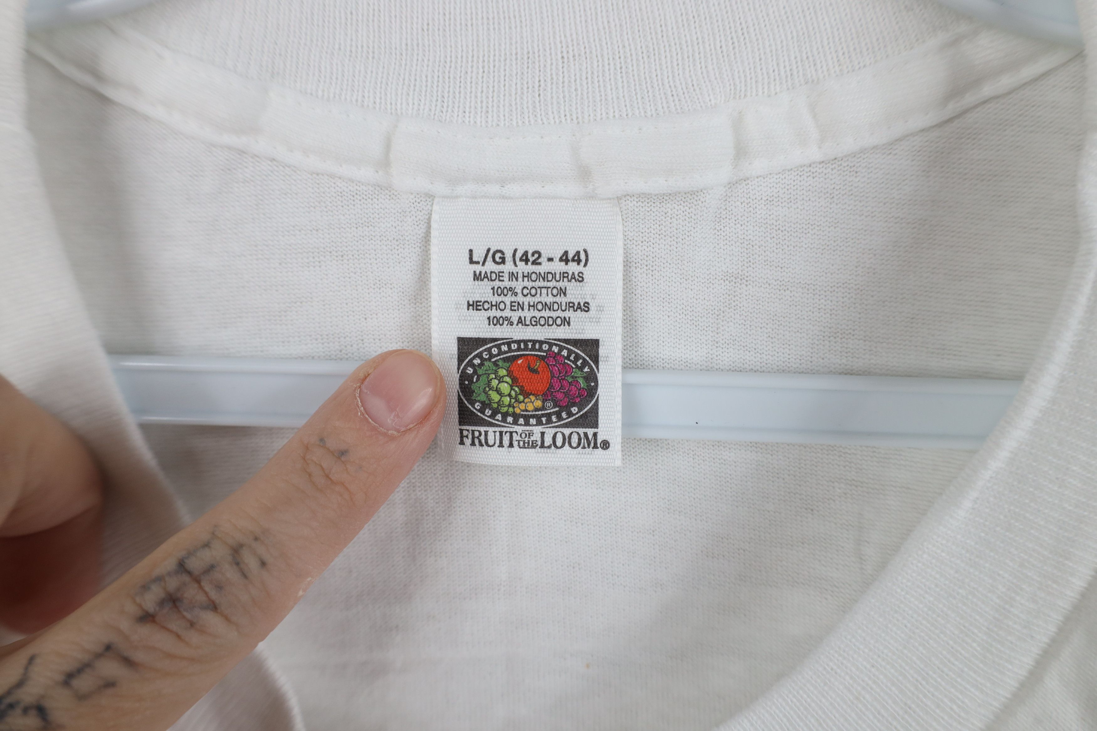 Vintage Vintage 90s Streetwear Cotton Short Sleeve T-Shirt White Size US L / EU 52-54 / 3 - 5 Thumbnail