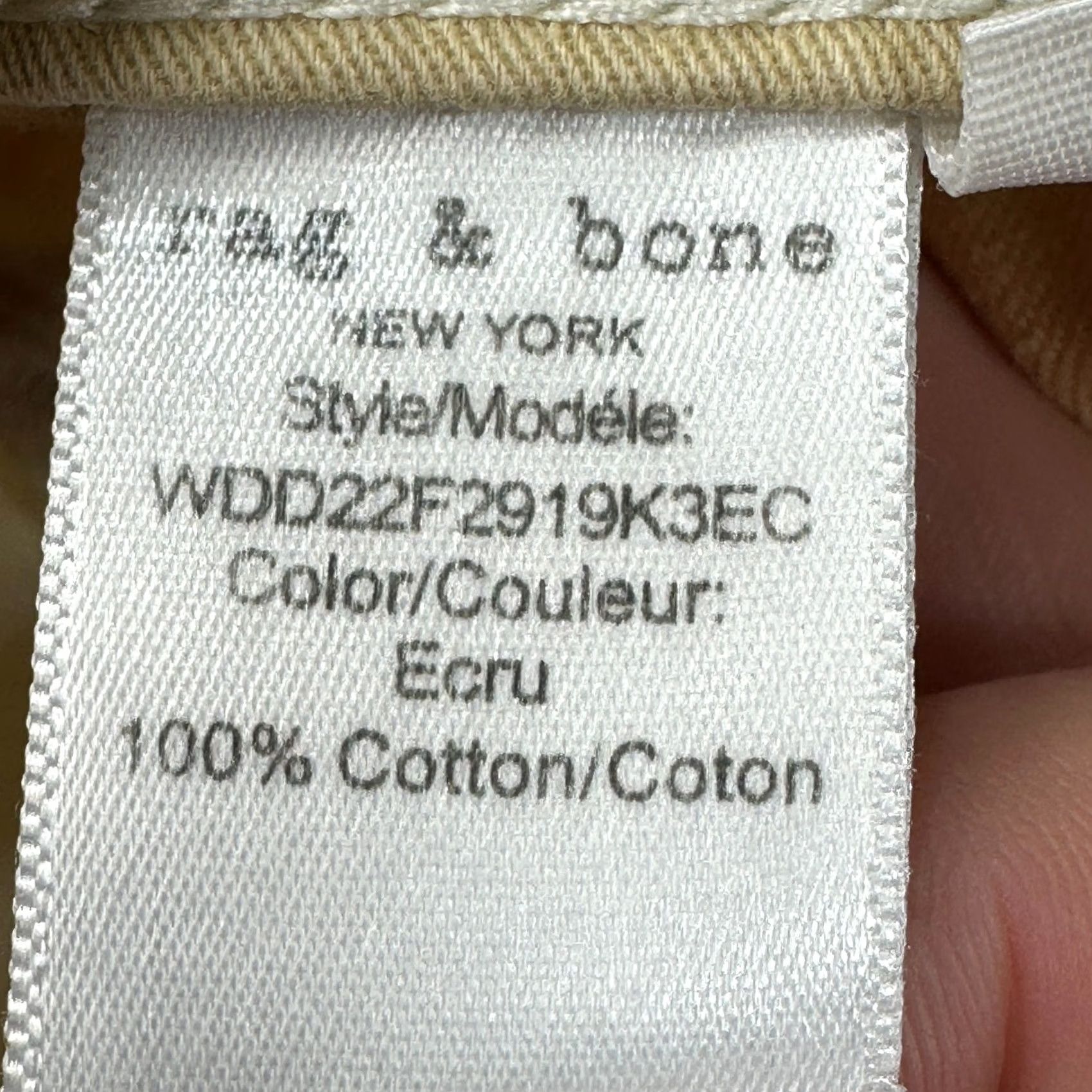 Rag & Bone Rag & Bone Sofie High Rise Ultra Wide Leg Jeans Ecru Womens 28x31 27 Size 27" / US 4 / IT 40 - 5 Thumbnail