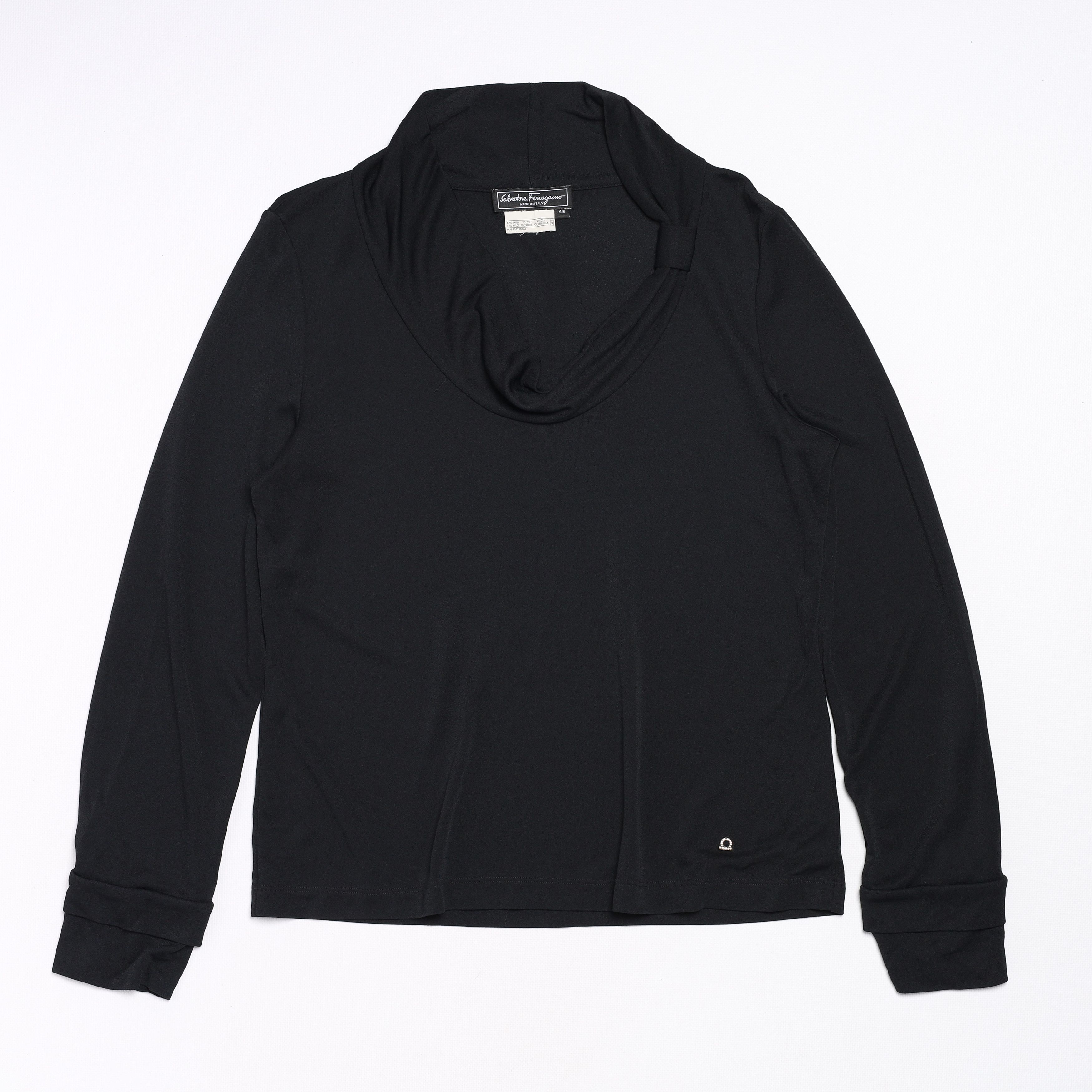 Salvatore Ferragamo Salvatore Ferragamo Viscose Nylon Long sleeve Blouse Size XL / US 12-14 / IT 48-50 - 1 Thumbnail
