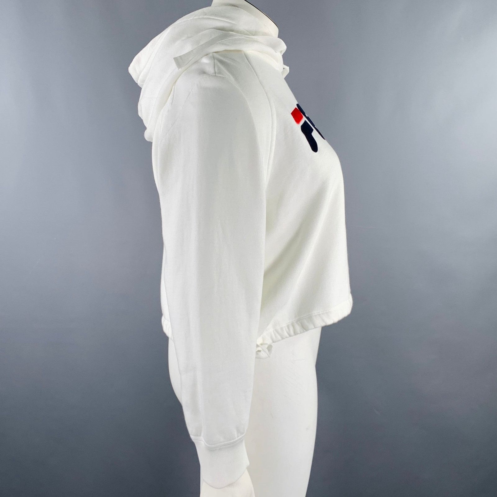 Fendi L White Black Red Cotton Logo Hoodie Casual Top Size L / US 10 / IT 46 - 3 Thumbnail