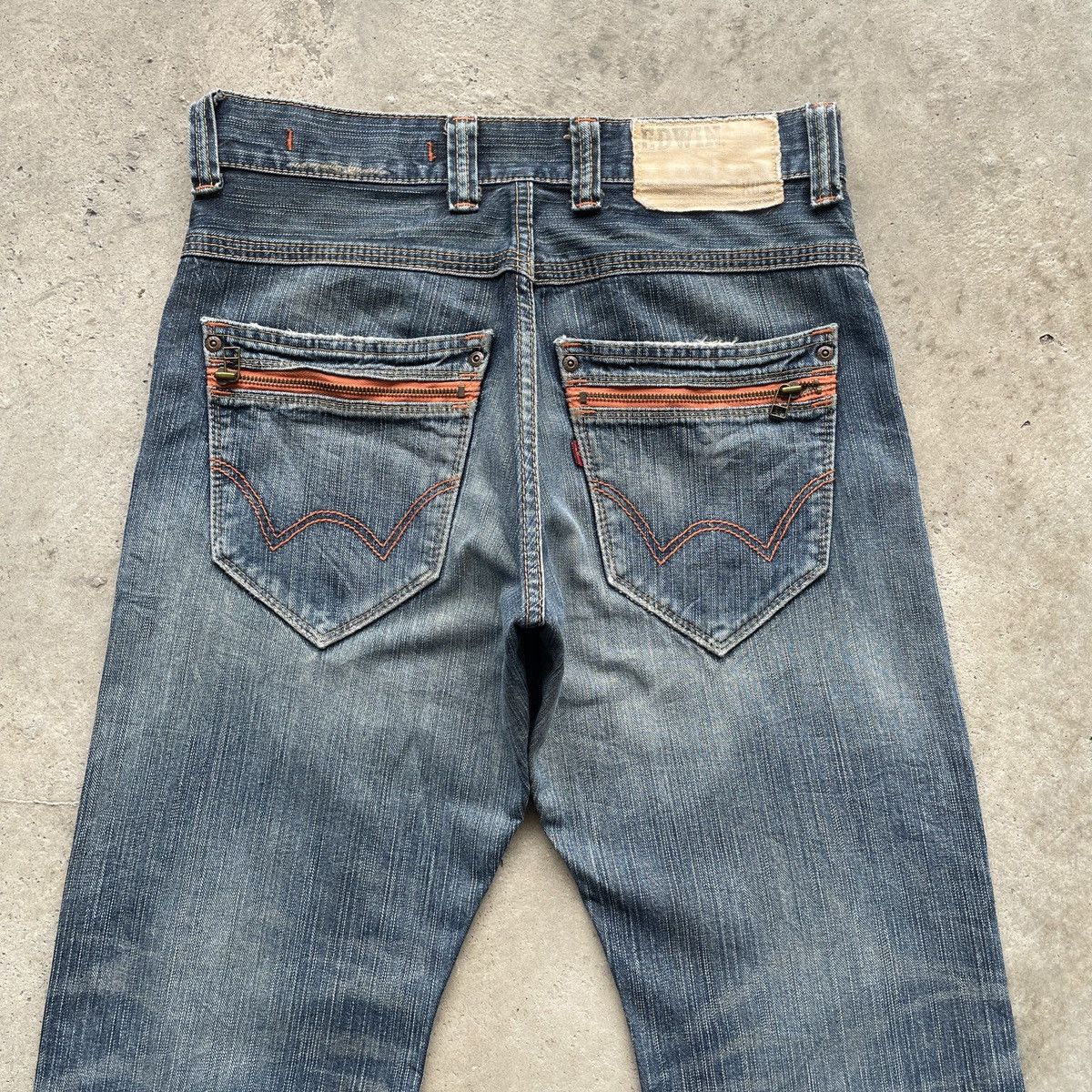 Japanese Brand Vintage Edwin XV-S Faded Distressed Jeans Denim Pants W31 Size US 31 - 11 Thumbnail