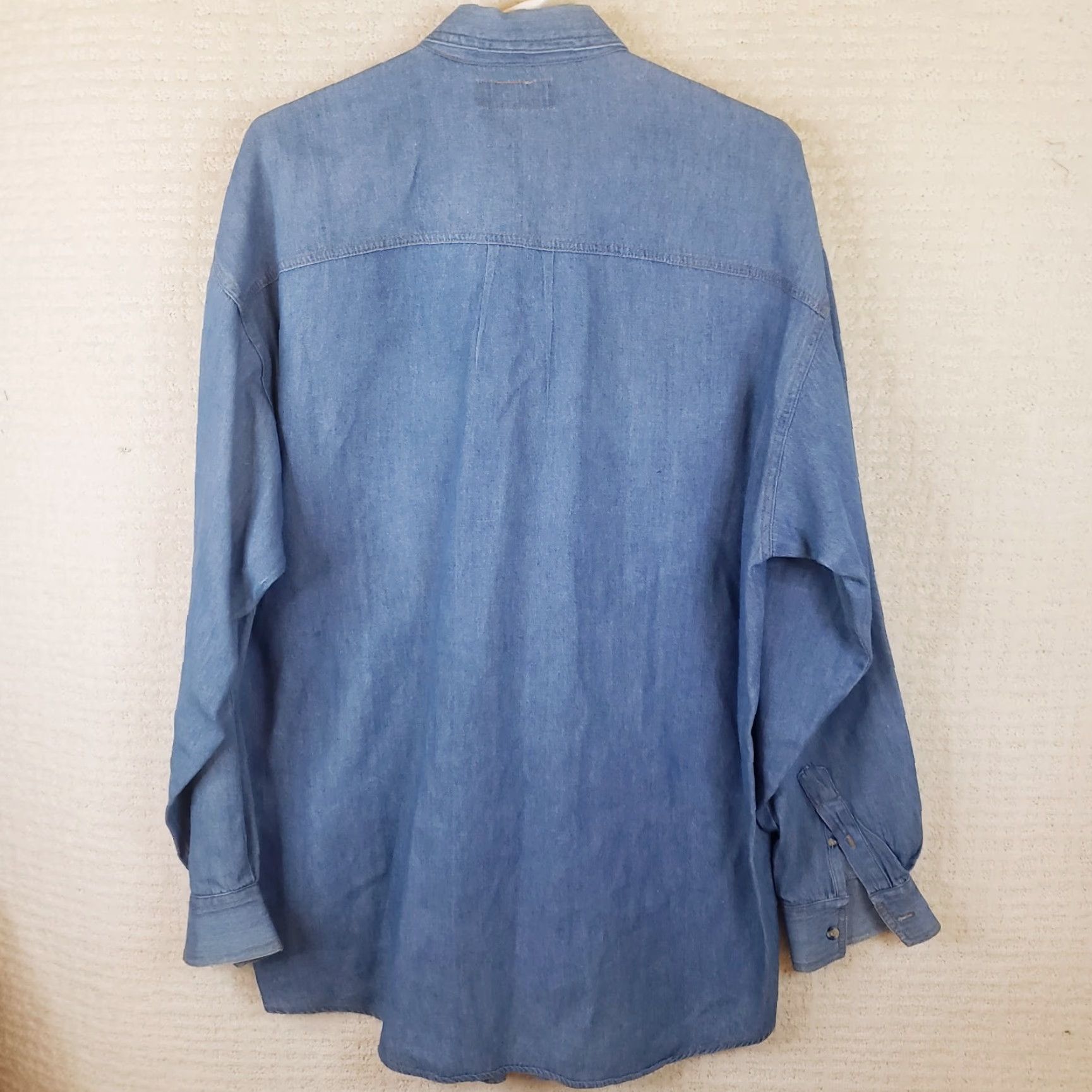 Denime Robert Stock Men's L Classic Chambray Denim Button Down Shirt Size US L / EU 52-54 / 3 - 5 Thumbnail