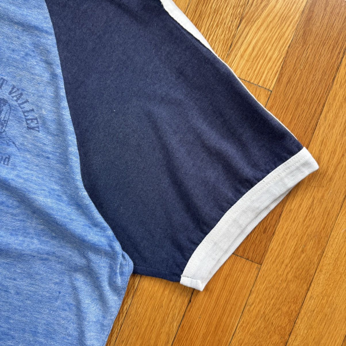 Vintage SINGLE STITCH PAPER THIN RINGER T SHIRT Size US L / EU 52-54 / 3 - 4 Thumbnail