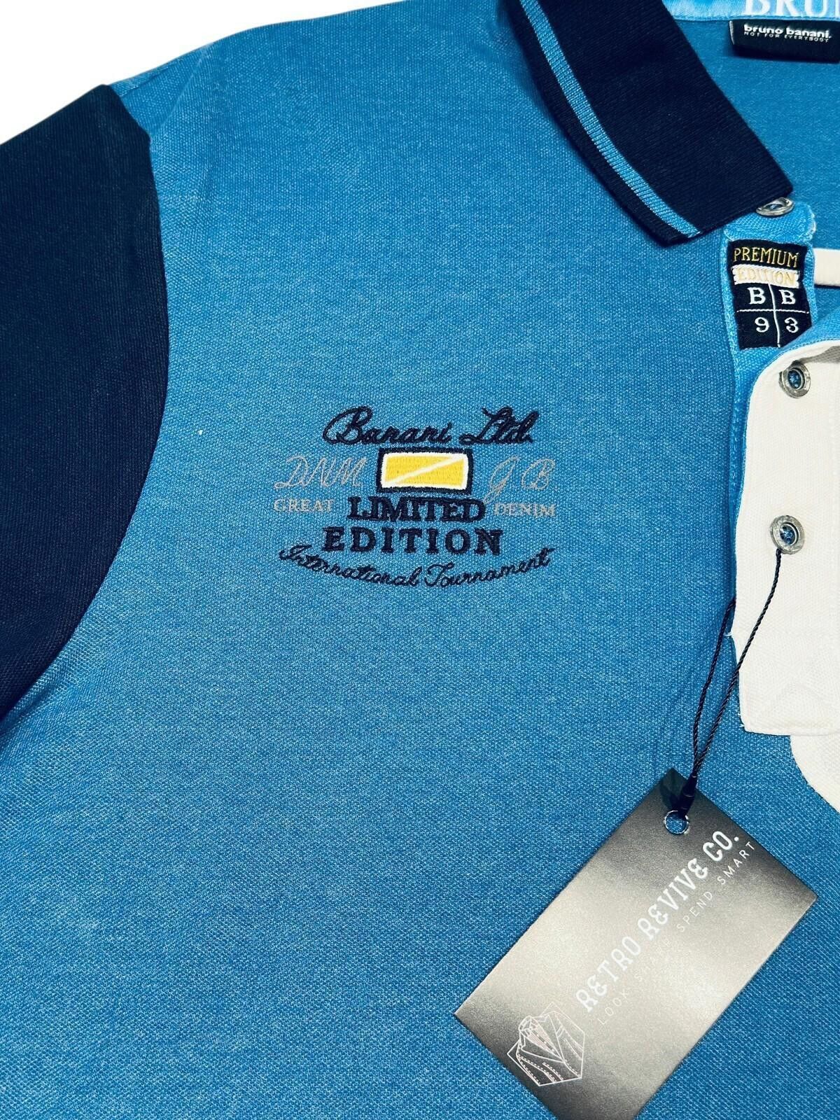 Other Bruno Bonani Polo Shirt Men's UK Size L Blue Embroidered Size US L / EU 52-54 / 3 - 6 Thumbnail